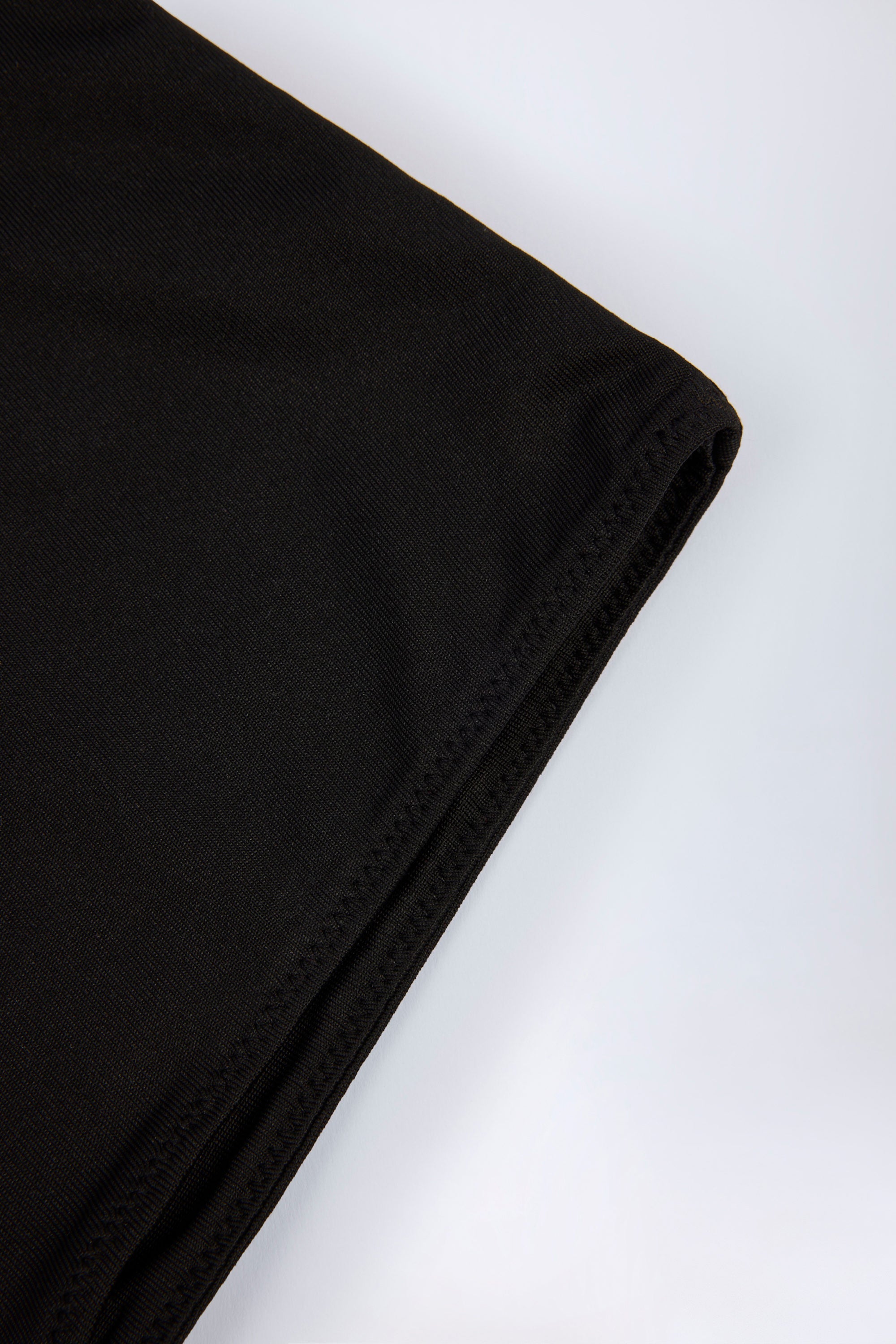 Slinky Jersey Low-Rise Hot Pants in Black