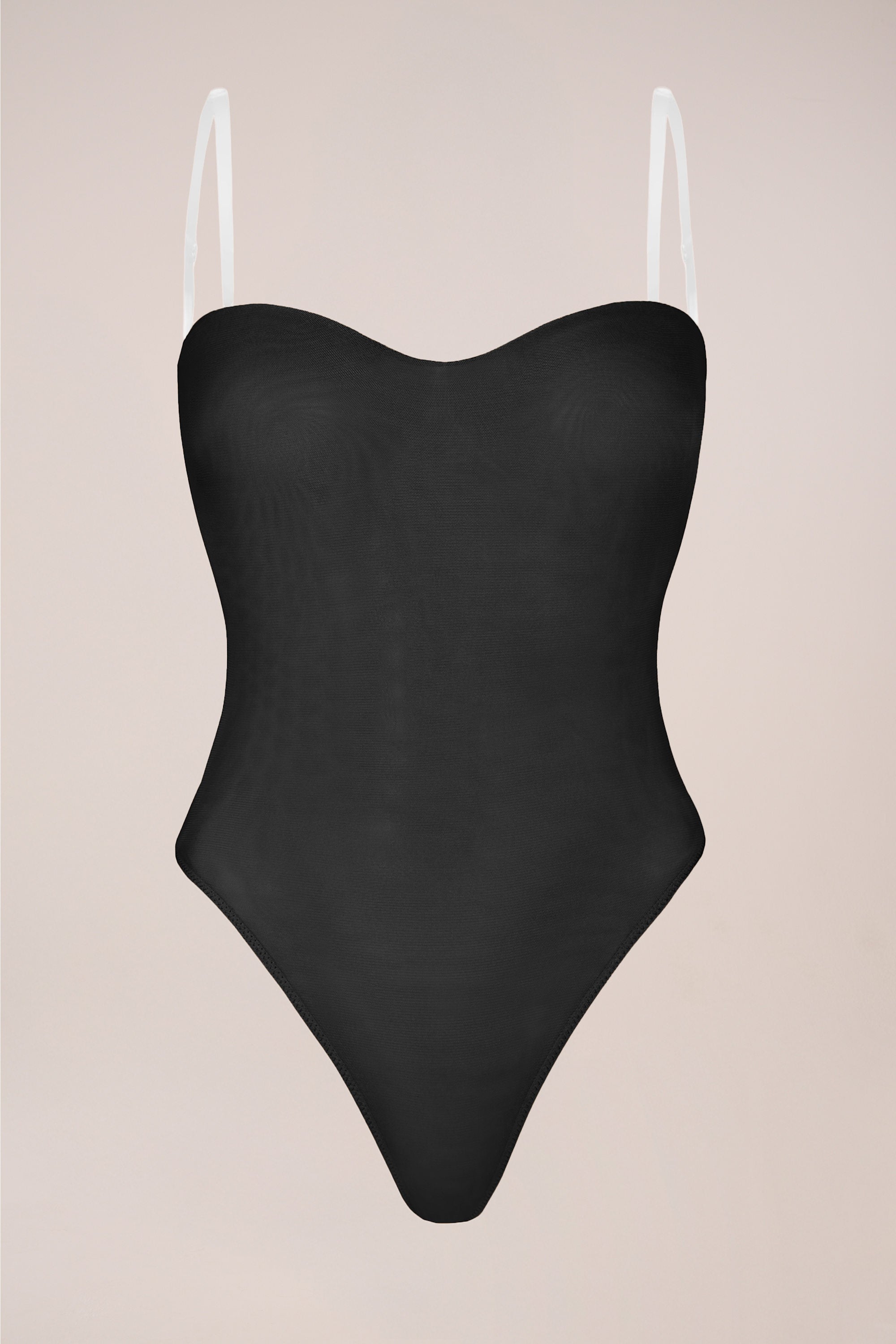 Strapless Bodysuit in Black - 1