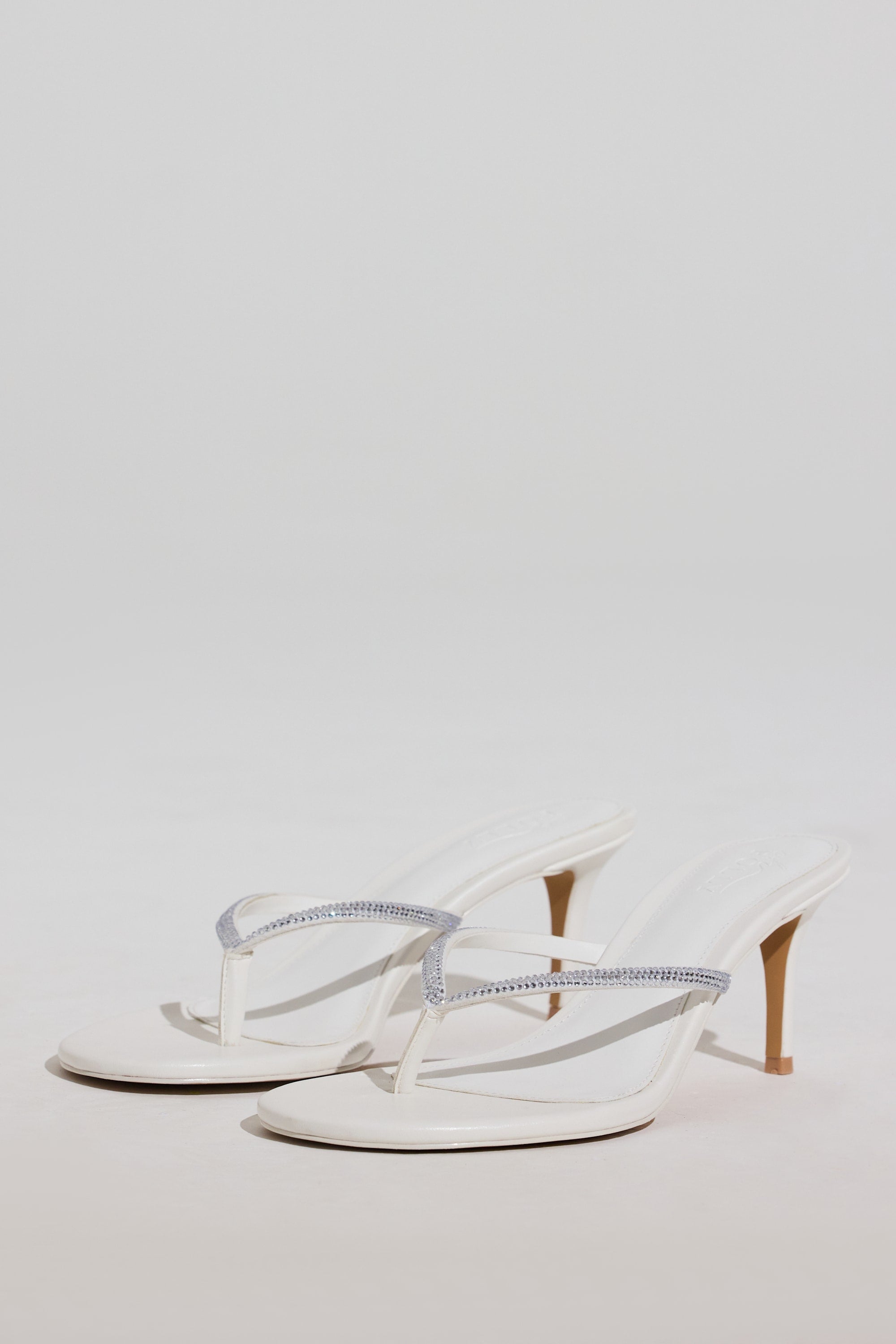 Heeled Sandal  in White - 1