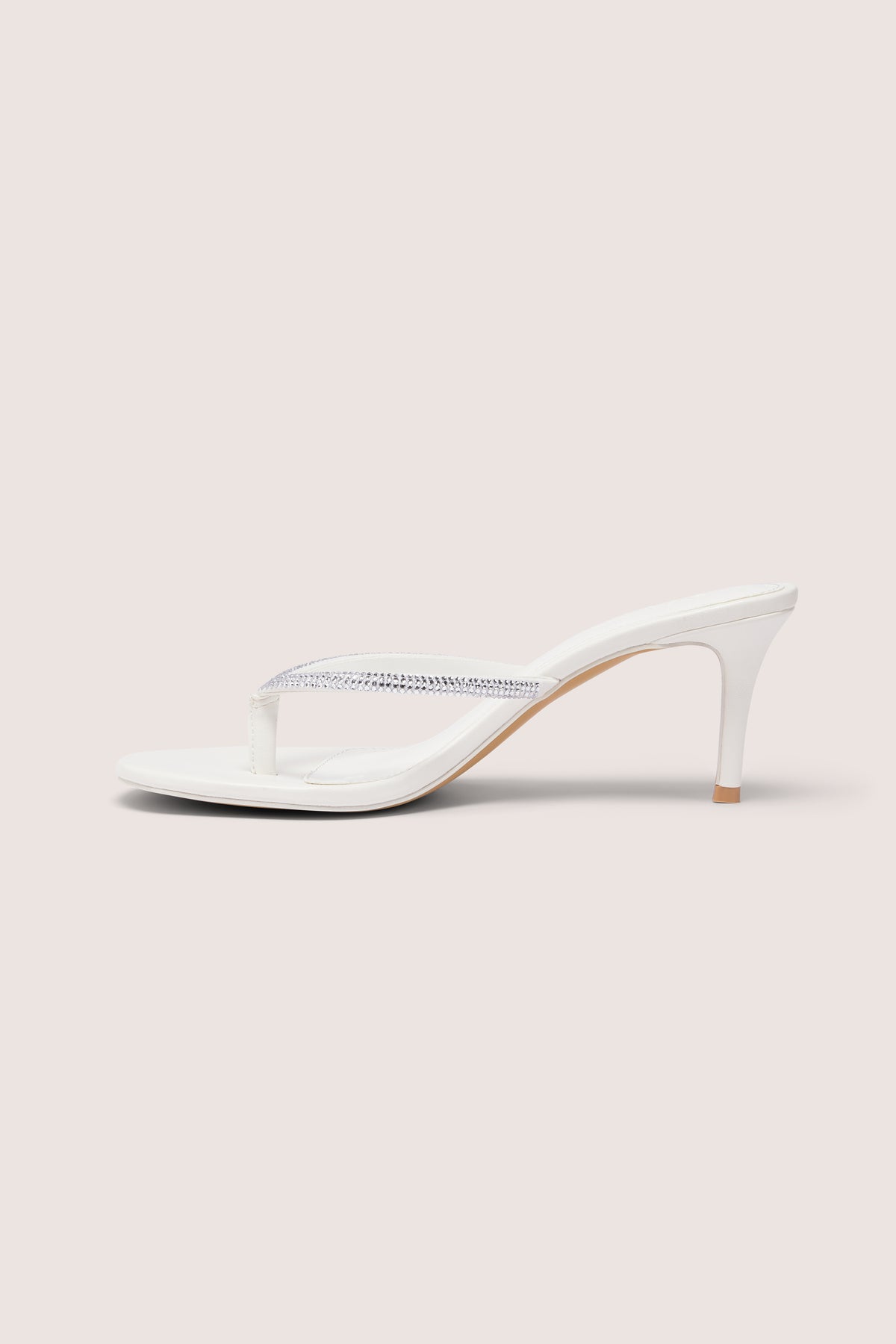 Heeled Sandal  in White