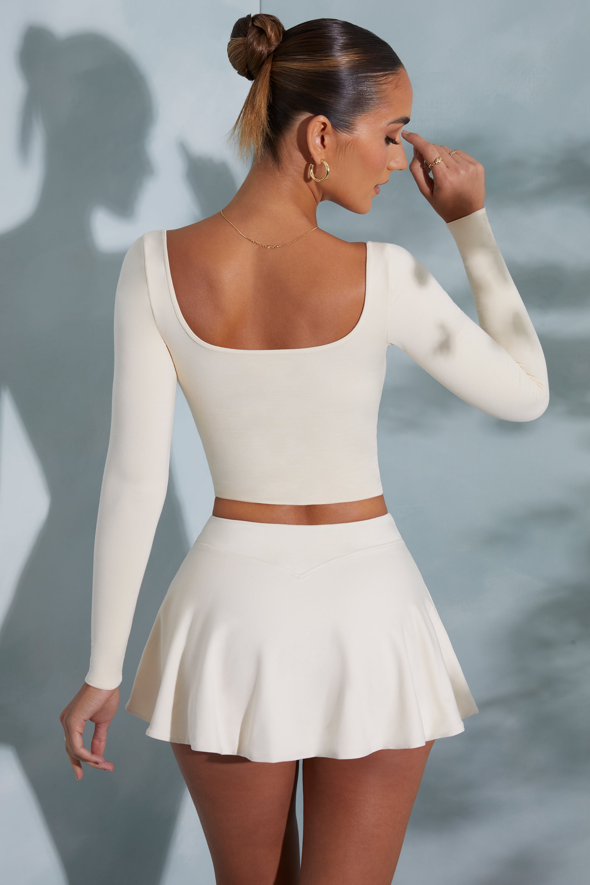 Mini Skort in Ivory - 2