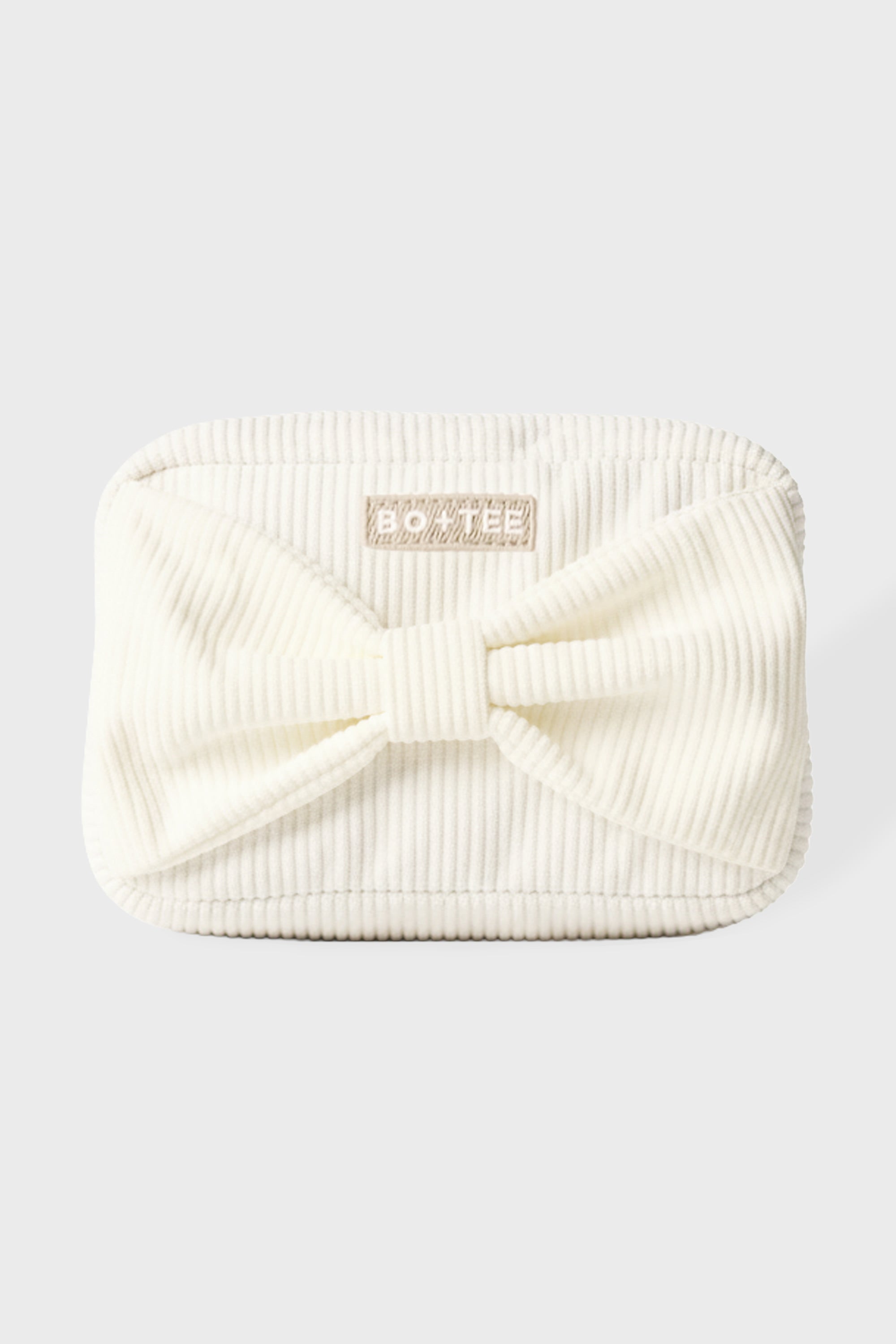 Corduroy Bow Makeup Bag in Marshmallow