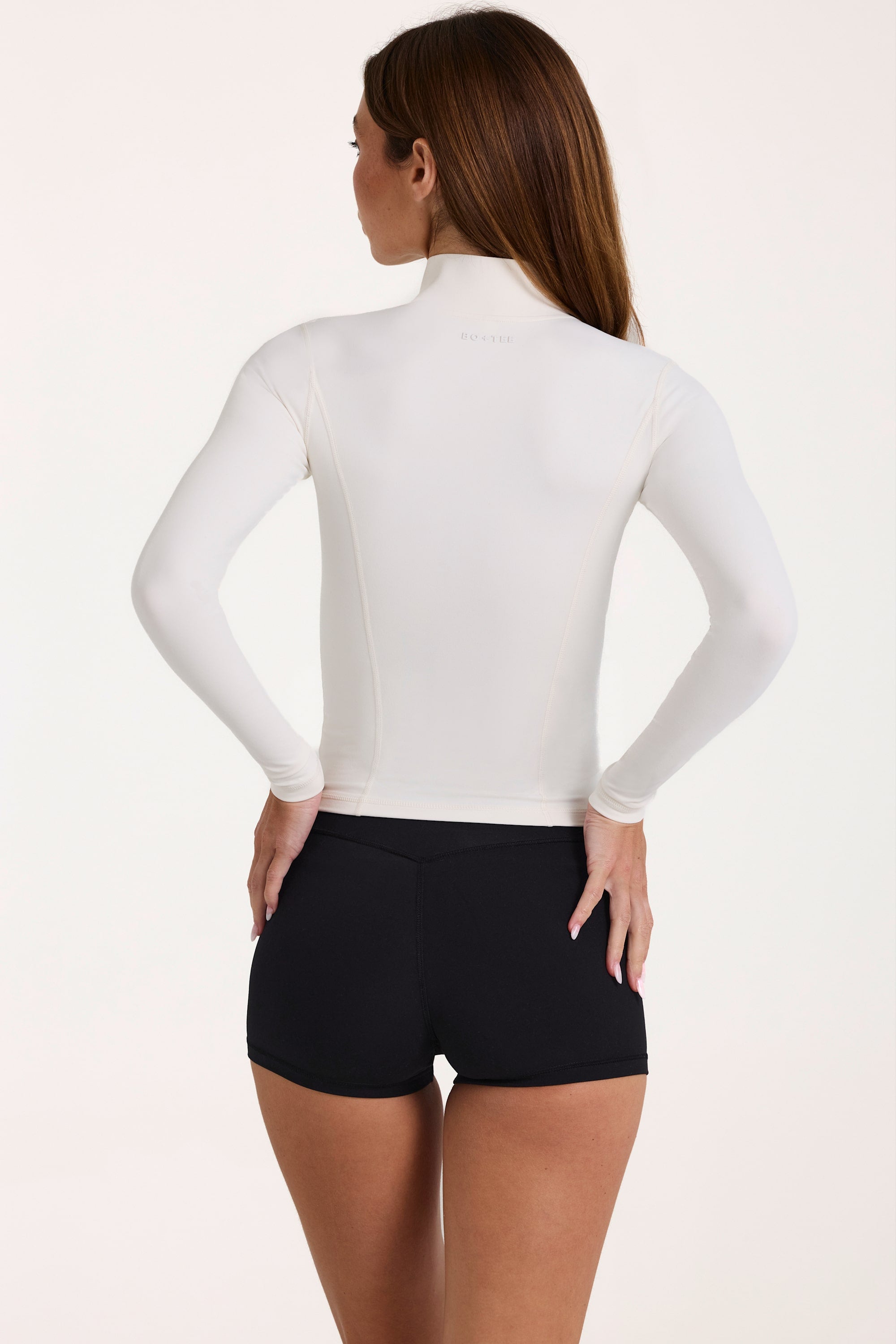 Soft Active Zip-Up Jacket in Ivory - 2