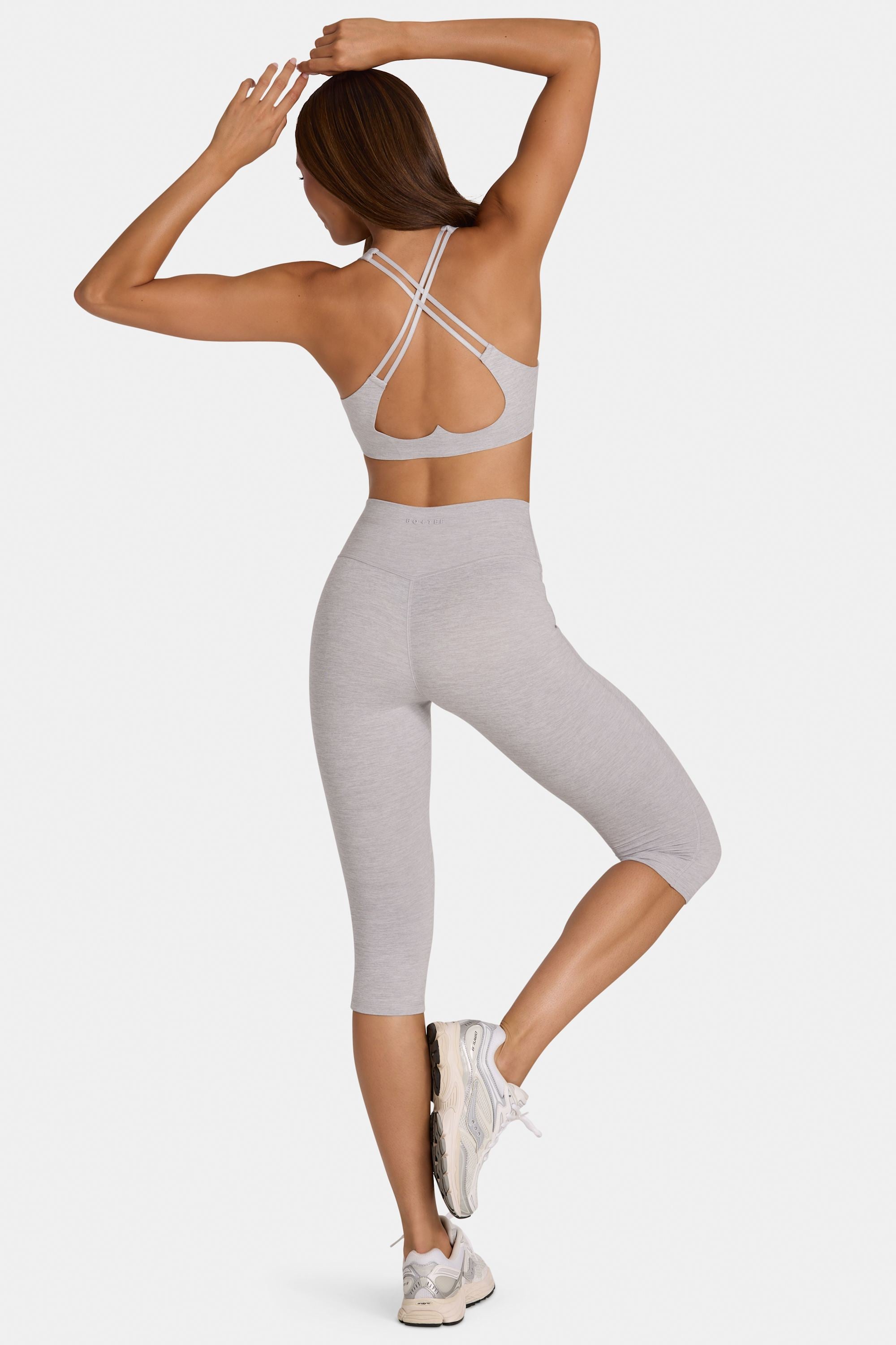 Soft Active Capri Leggings in Grey Marl - 2