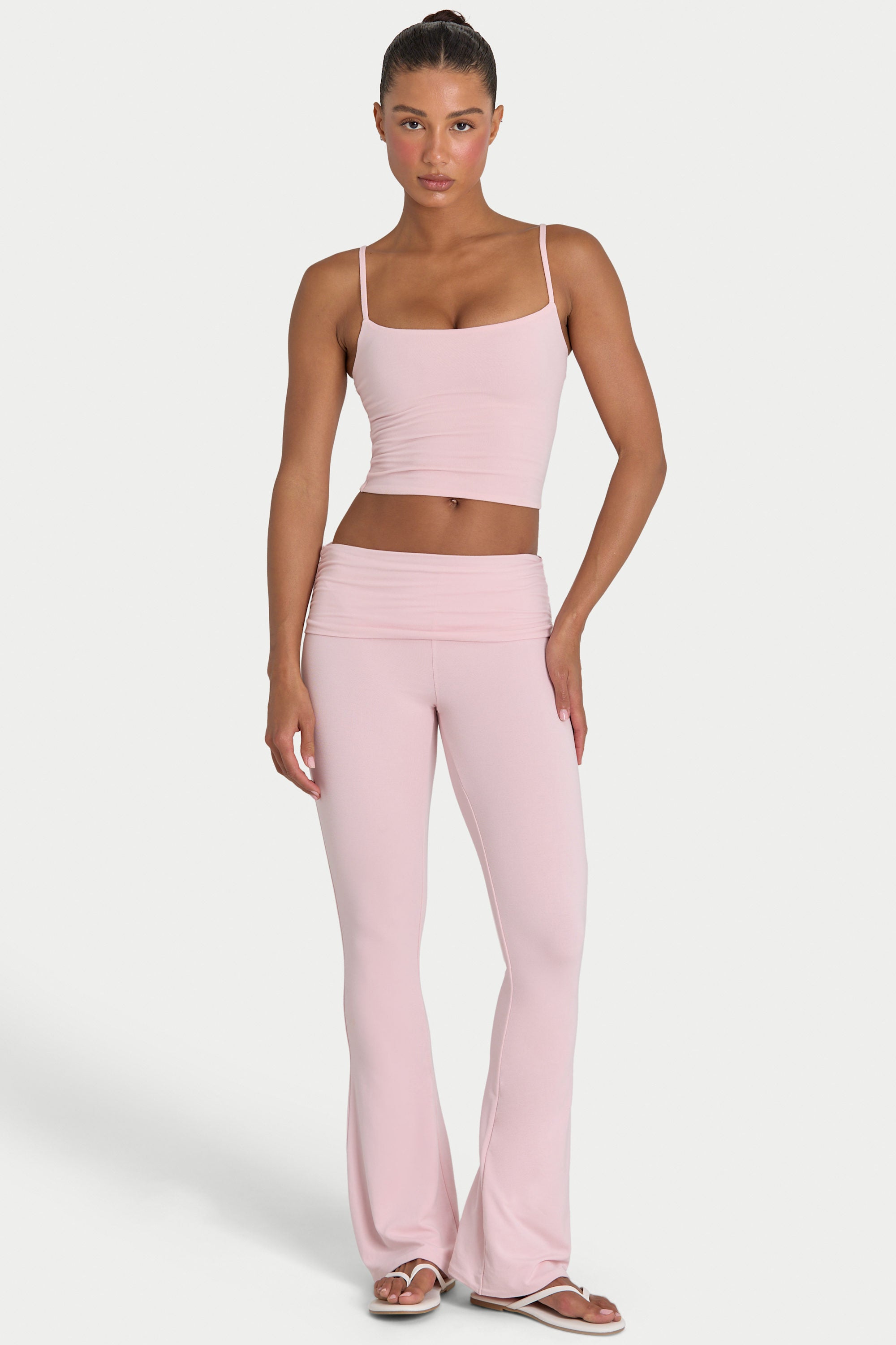 Modal Cropped Tank Top in Blush