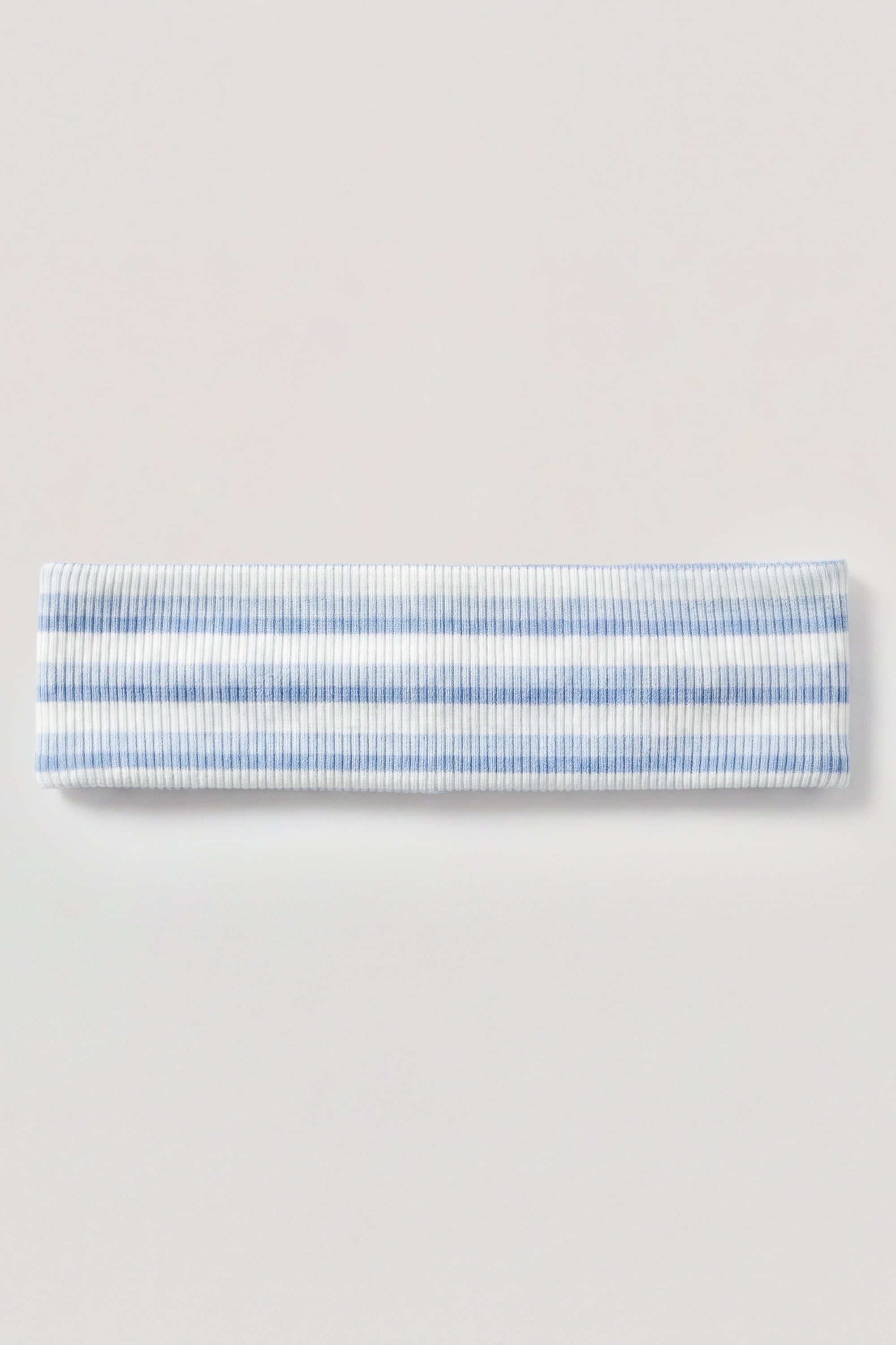 Ribbed Jersey Headband in Blue Stripe - 2