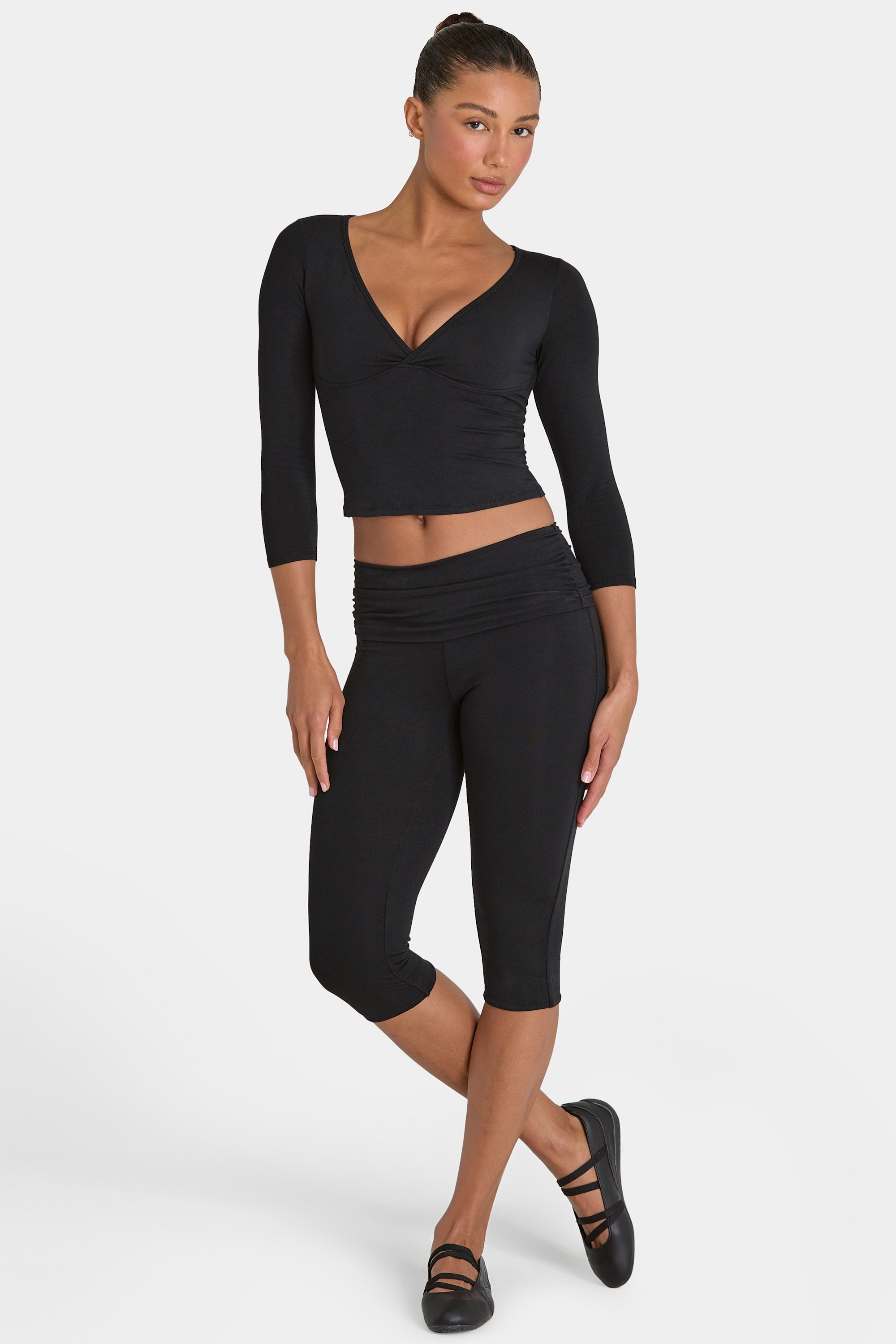 ButterCloud™ Capri Leggings in Black - 1