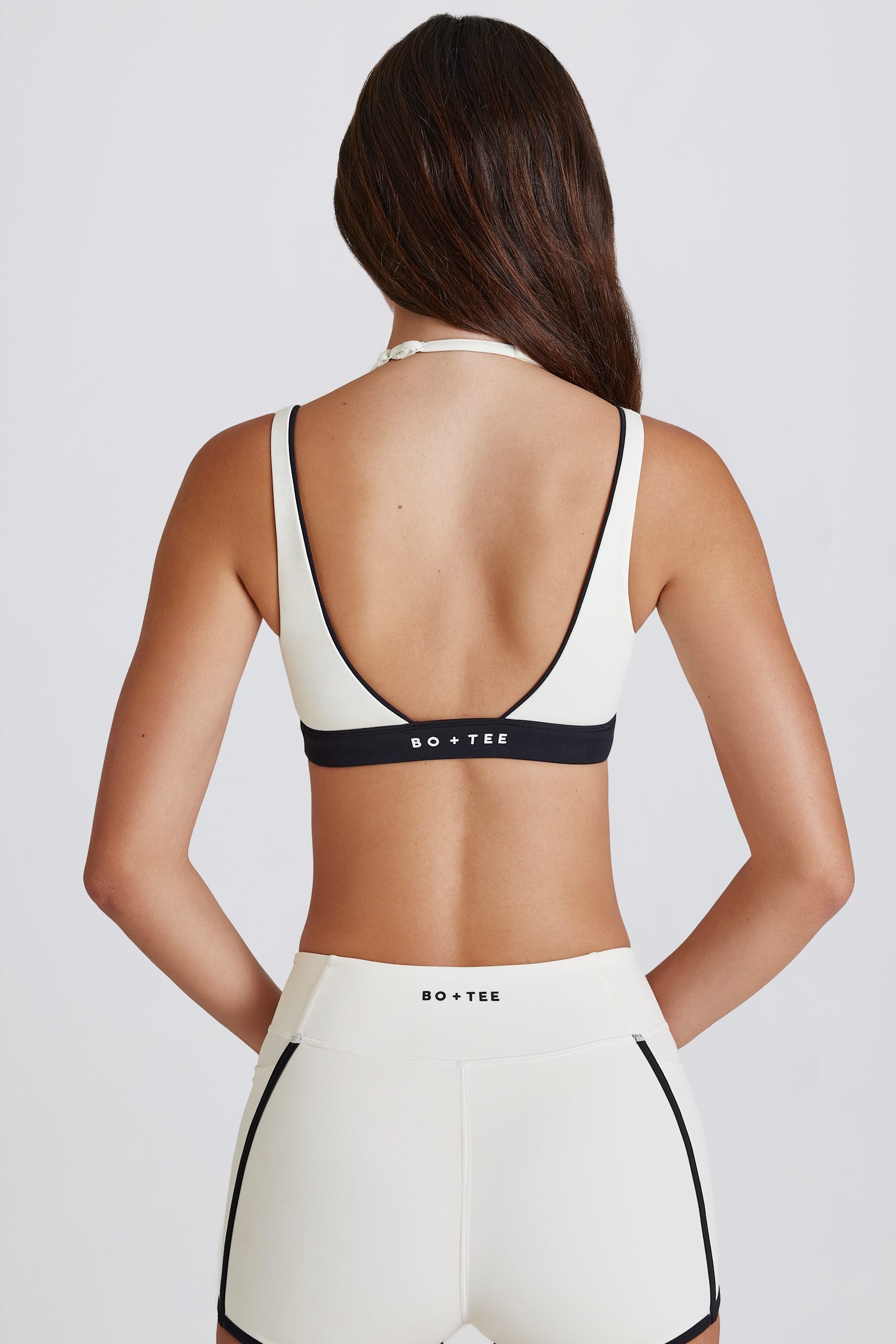Soft Active Layered Sports Bra in Marshmallow