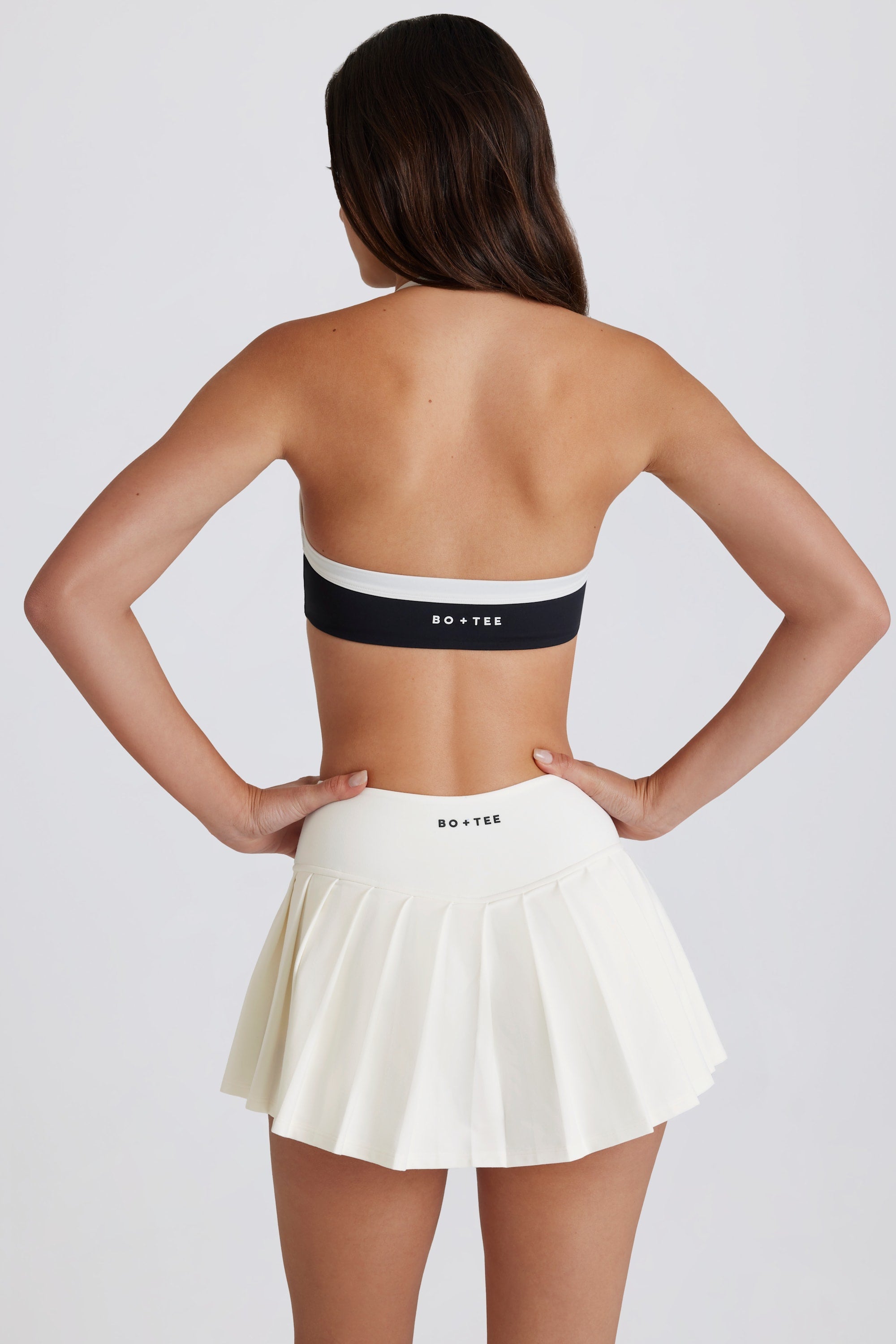 Soft Active Low-Rise Pleated Tennis Skort in Marshmallow