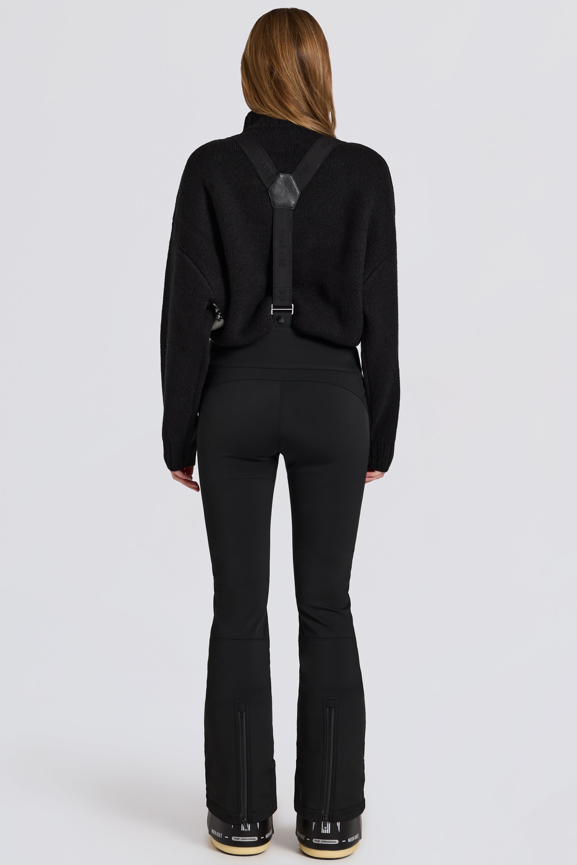 Waterproof High-Rise Salopettes with Suspenders in Black - 2