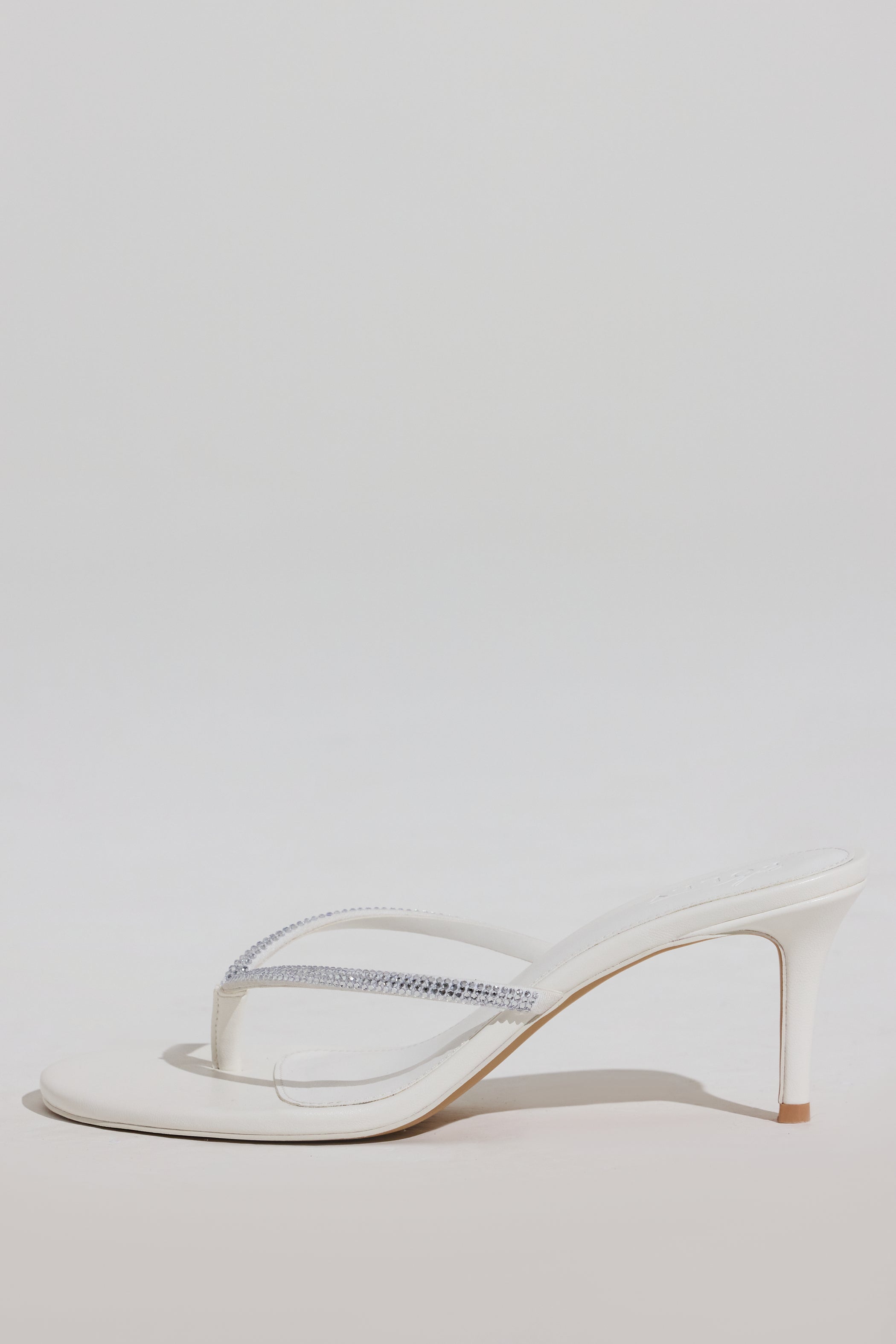 Heeled Sandal  in White