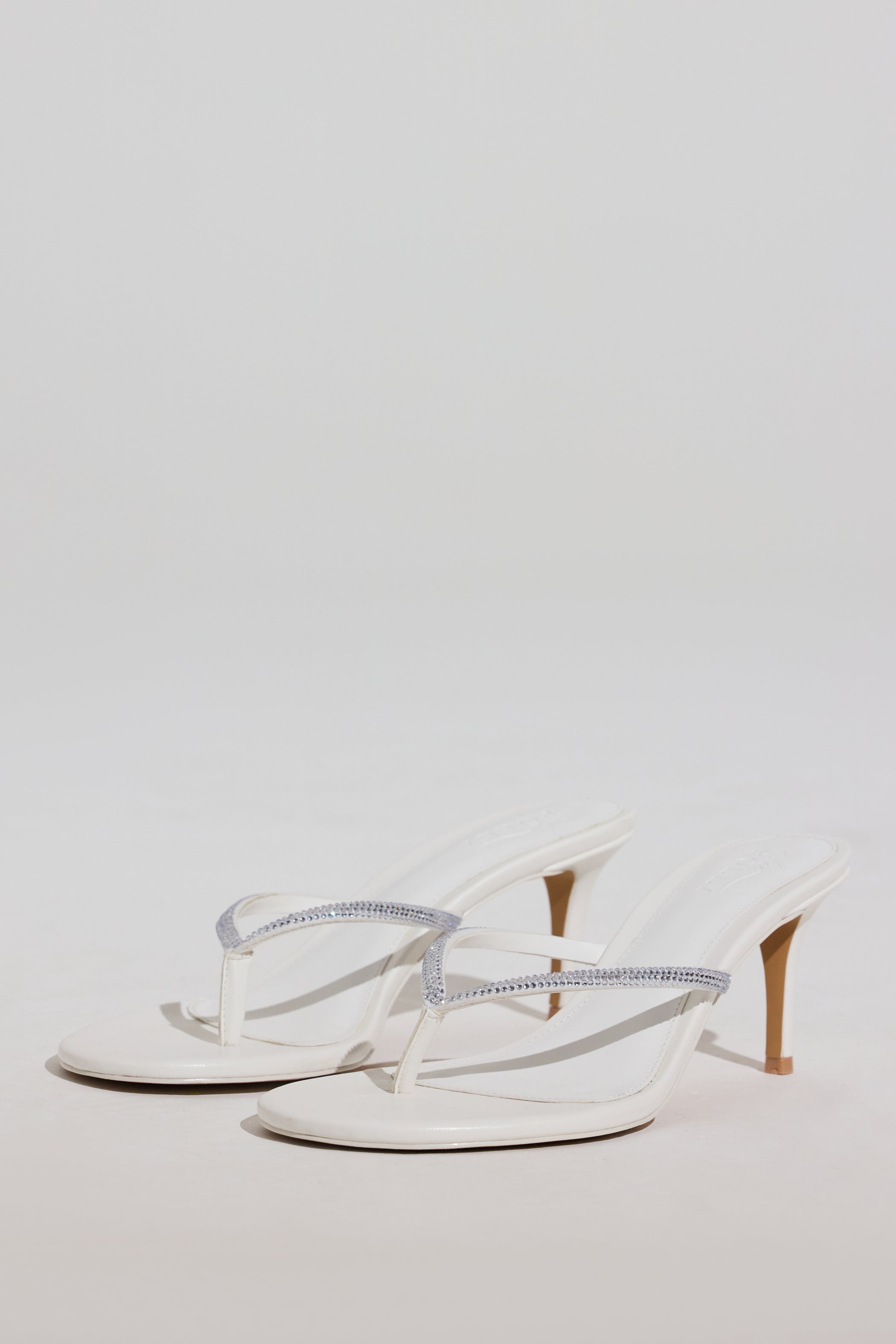 Heeled Sandal  in White