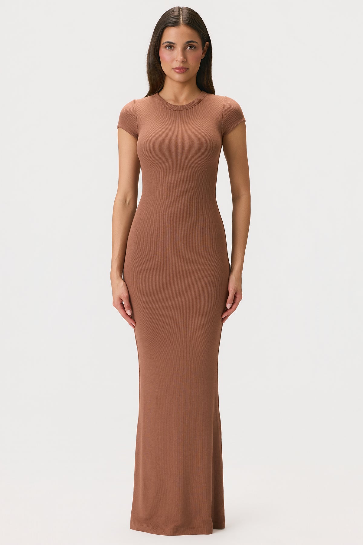 ButterCloud™ Cap Sleeve Maxi Dress in Cocoa