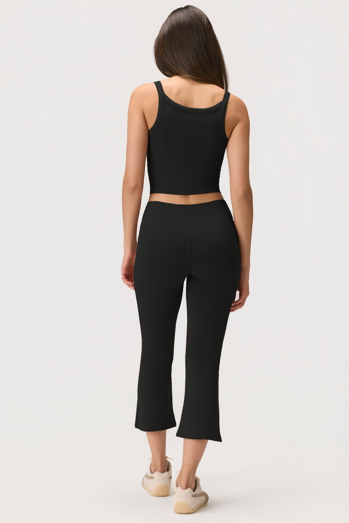 ButterCloud™ Flared Capri Leggings in Black