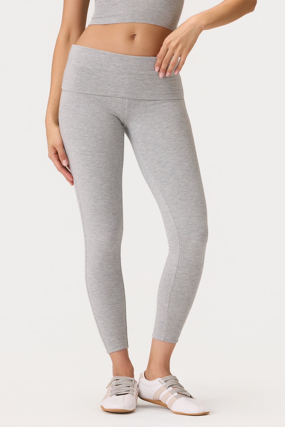 ButterCloud™ 7/8 Leggings in Grey Marl