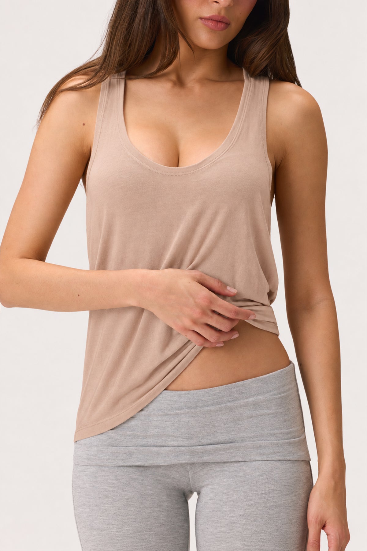 ButterCloud™ Slouchy Tank Top in Oatmeal