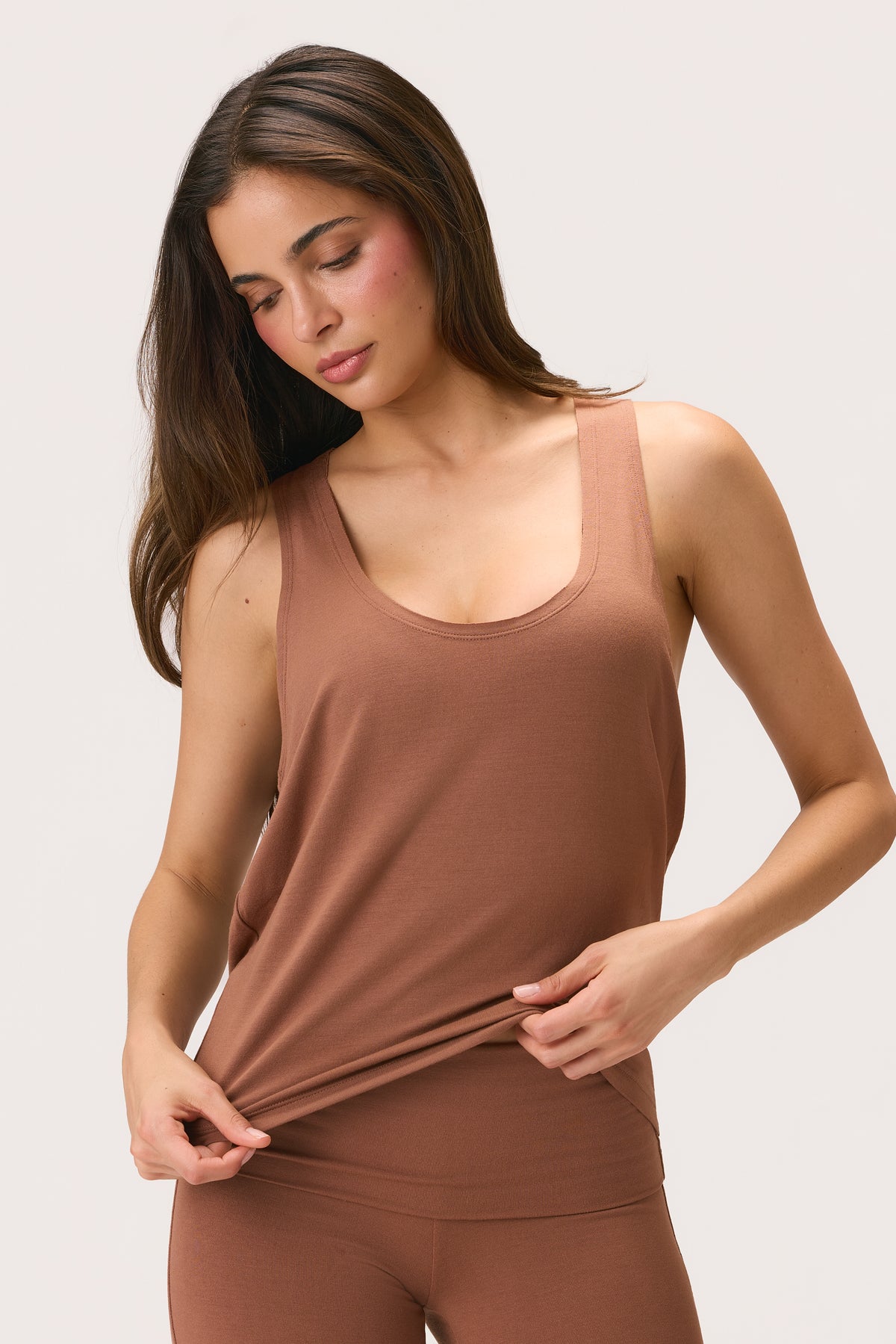 ButterCloud™ Slouchy Tank Top in Cocoa
