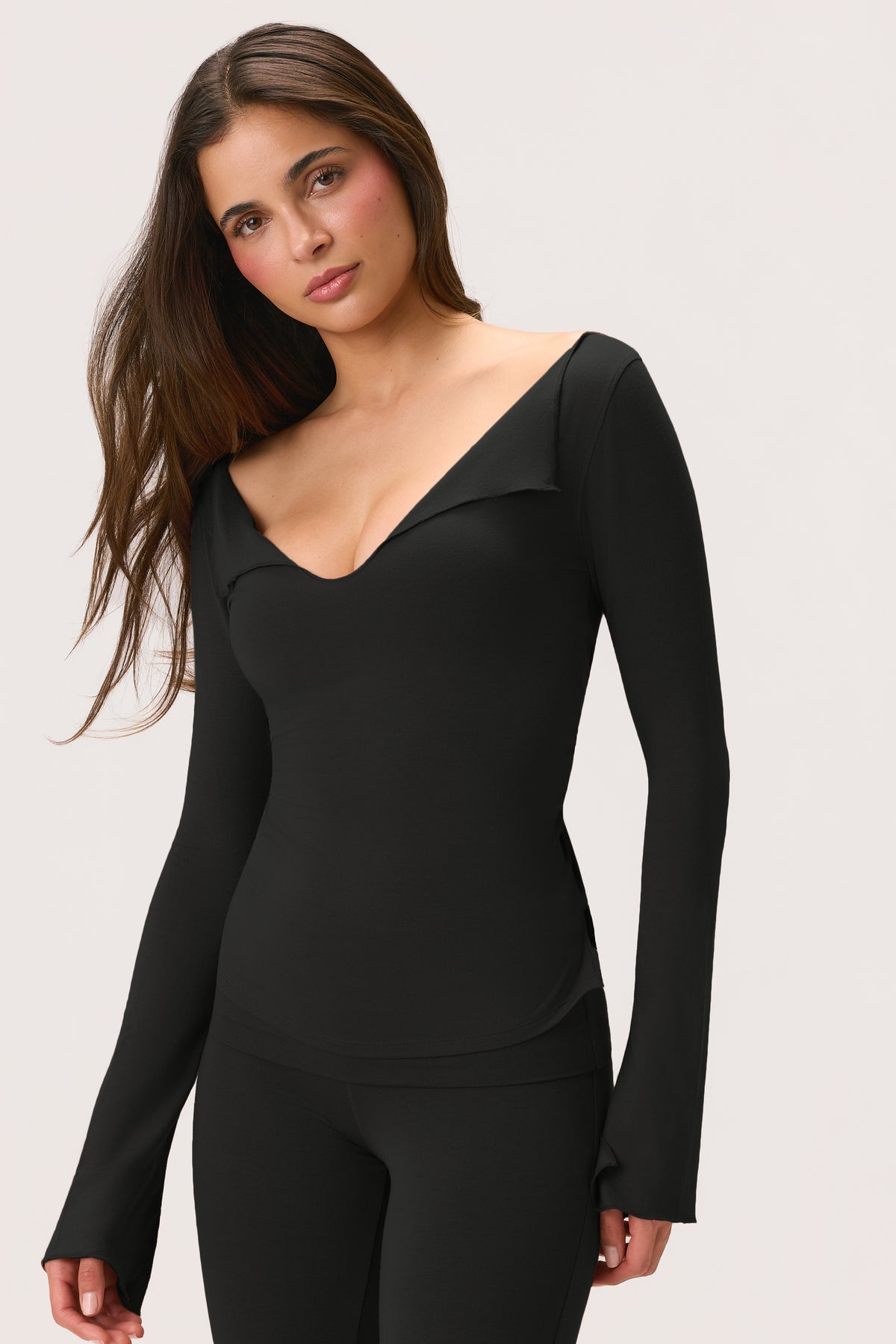 ButterCloud™ Long-Sleeve Top in Black