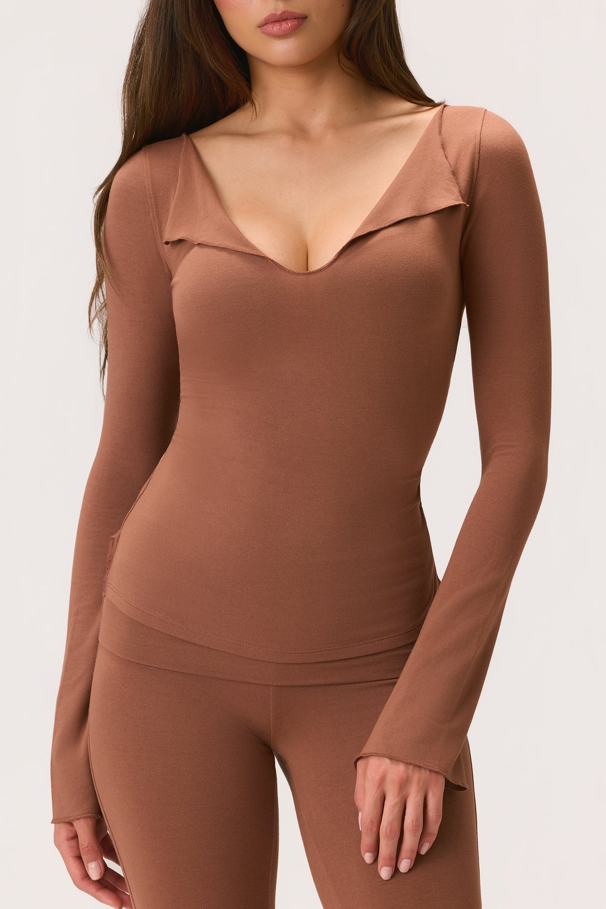 ButterCloud™ Long-Sleeve Top in Cocoa