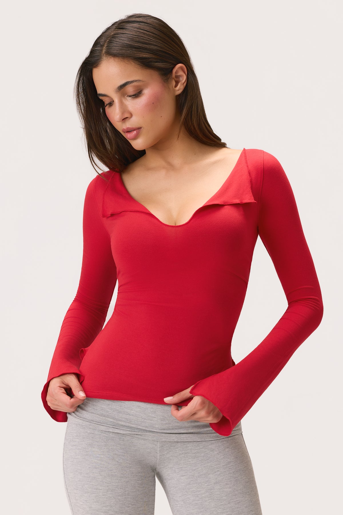 ButterCloud™ Long-Sleeve Top in Chilli