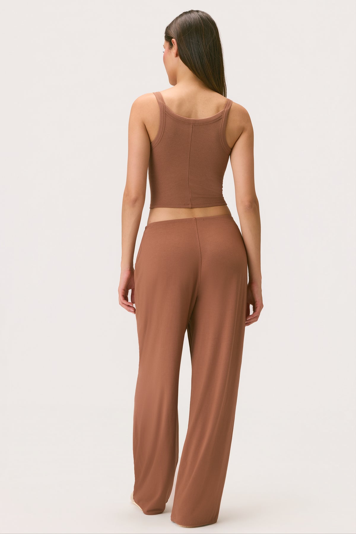ButterCloud™ Tie-Waist Wide-Leg Trousers in Cocoa