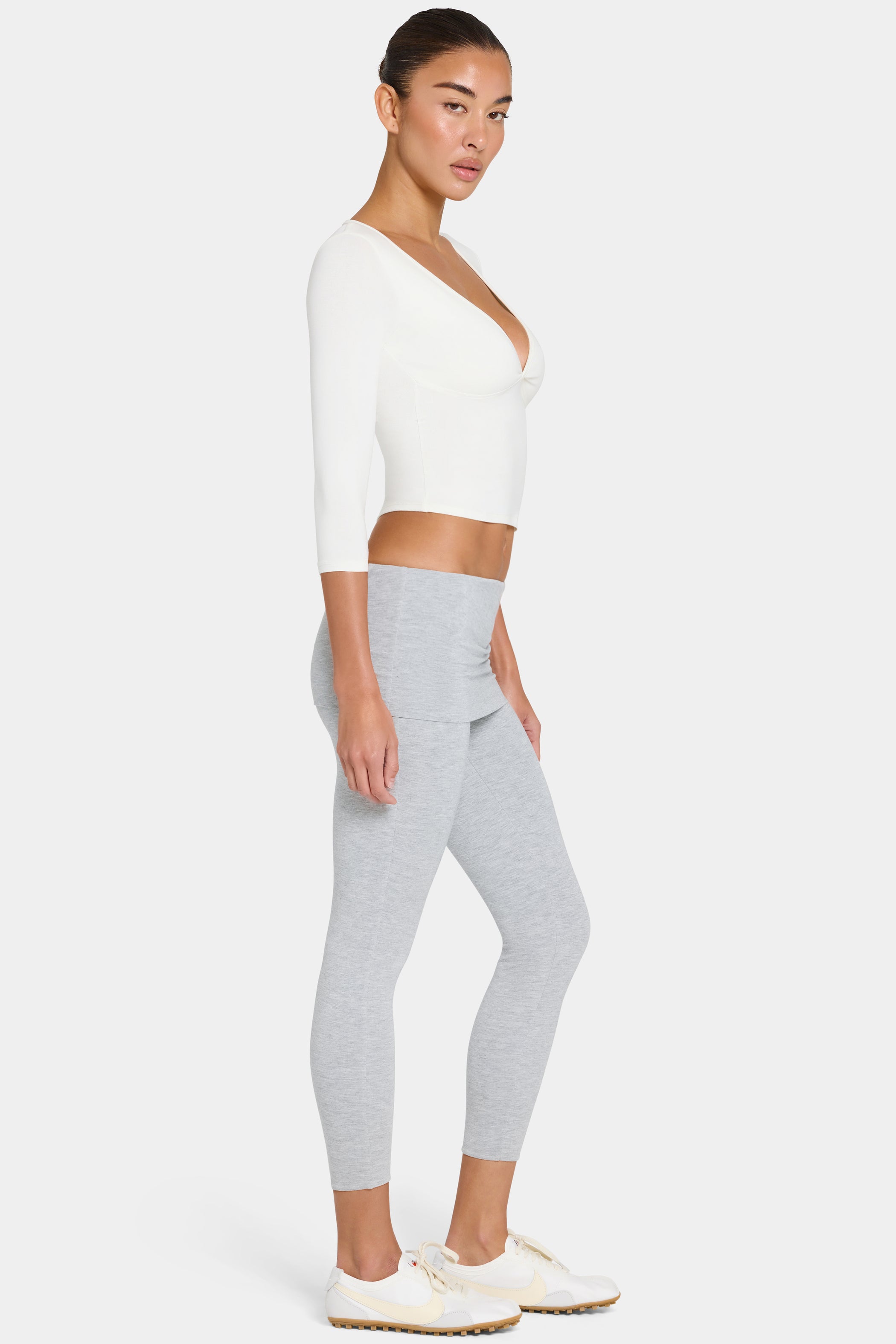 ButterCloud™ 7/8 Leggings in Grey Marl