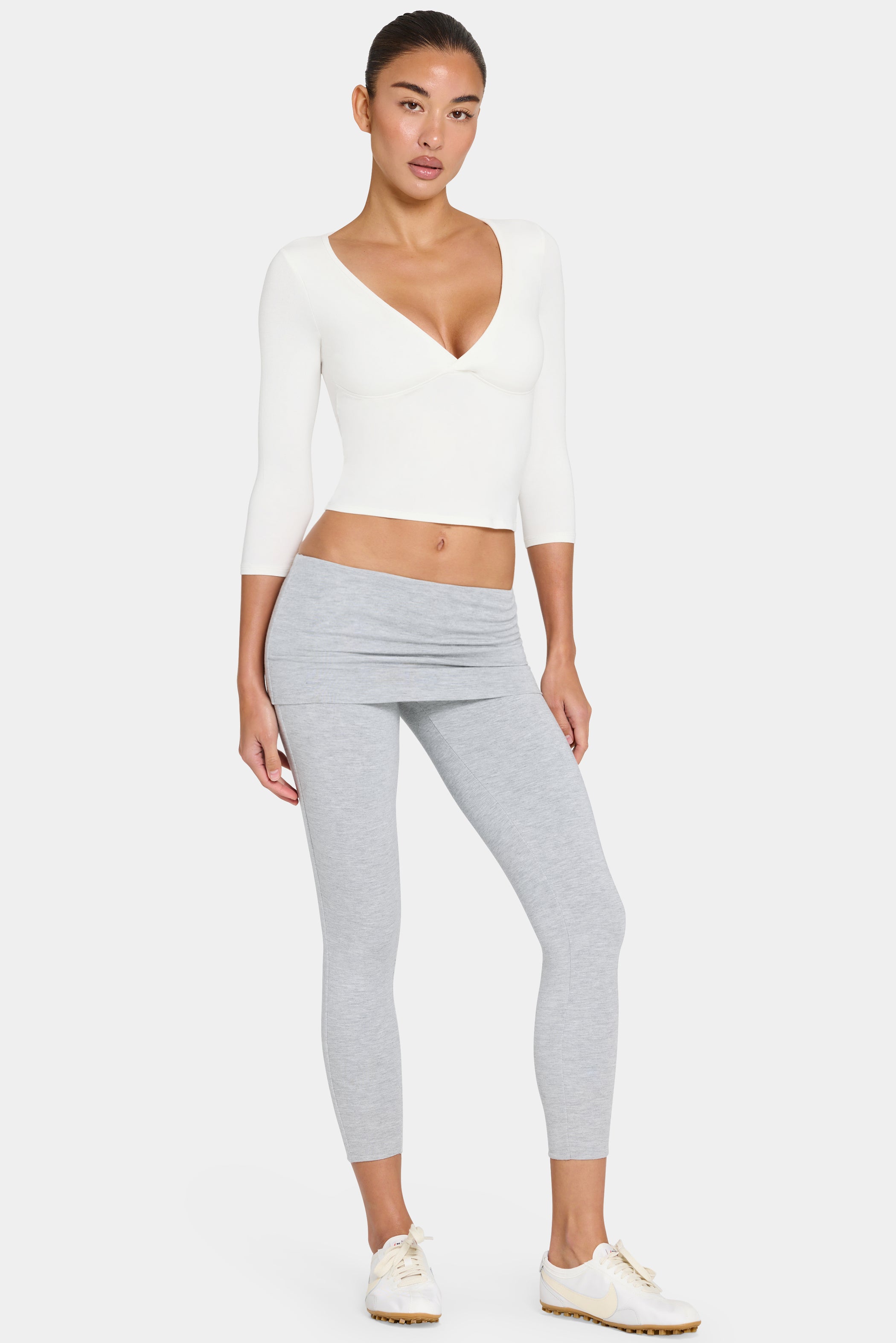 ButterCloud™ 7/8 Leggings in Grey Marl