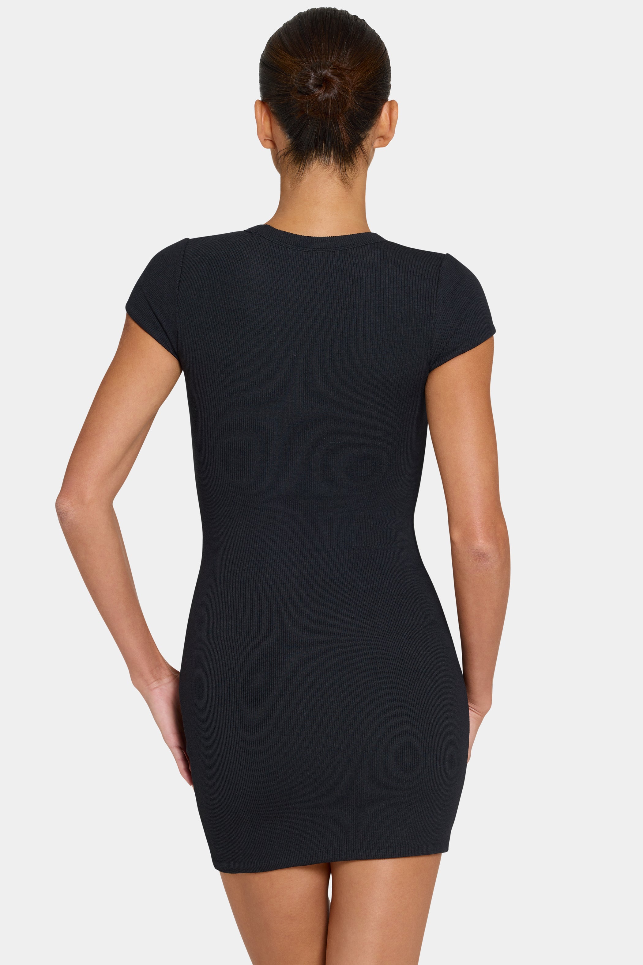 ButterCloud™ Cap Sleeve Mini Dress in Black - 2
