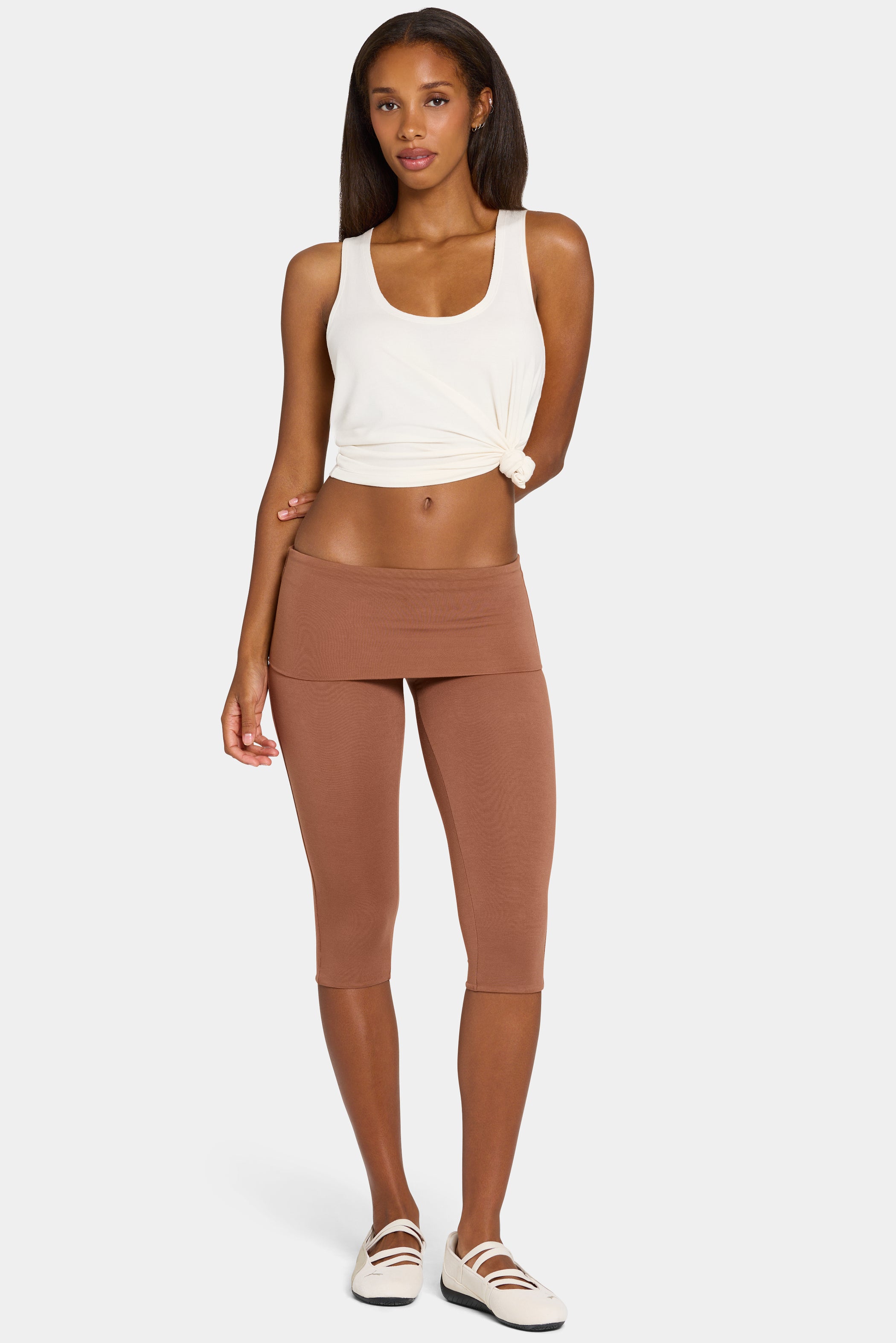 ButterCloud™ Capri Leggings in Cocoa - 1