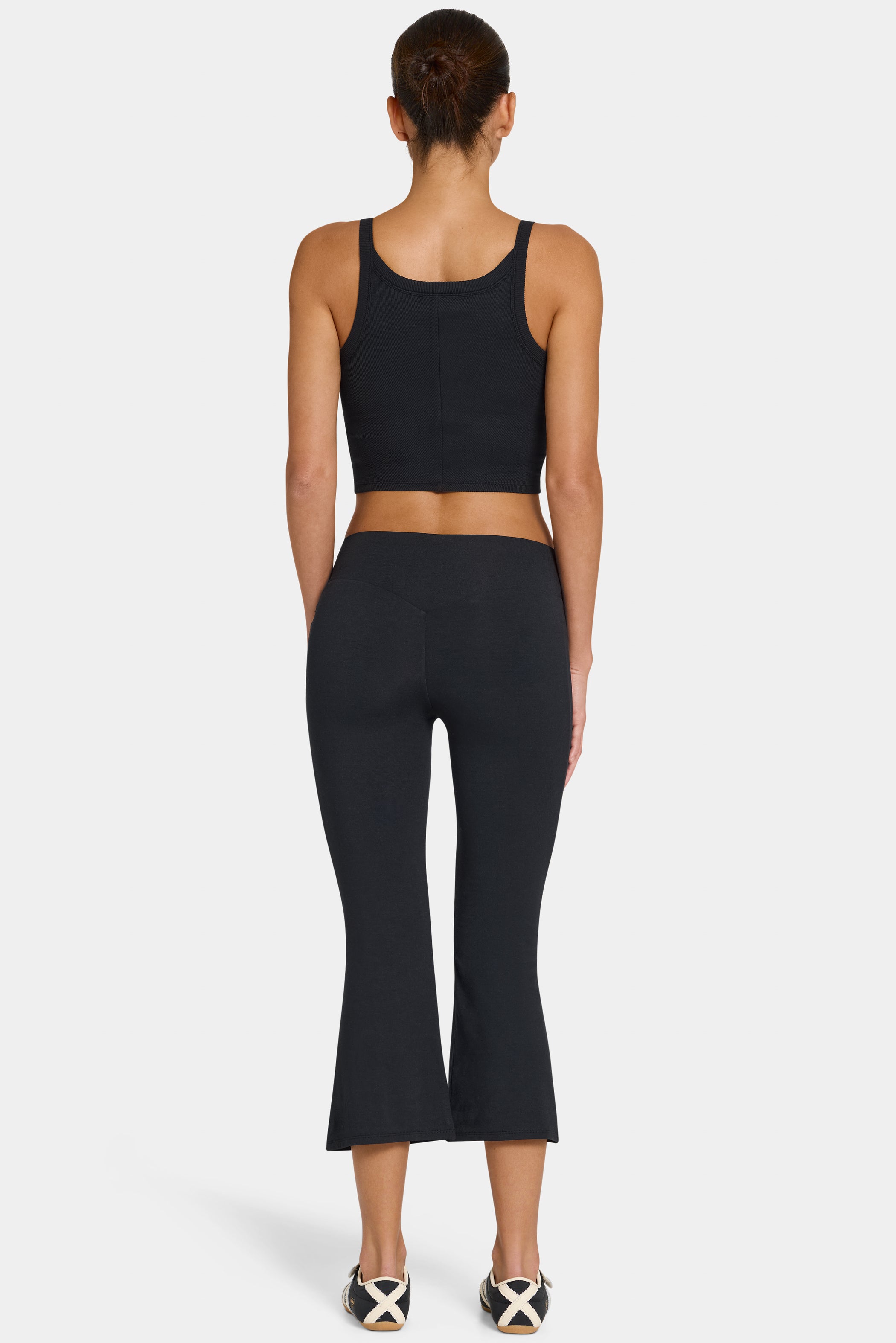 ButterCloud™ Flared Capri Leggings in Black - 2