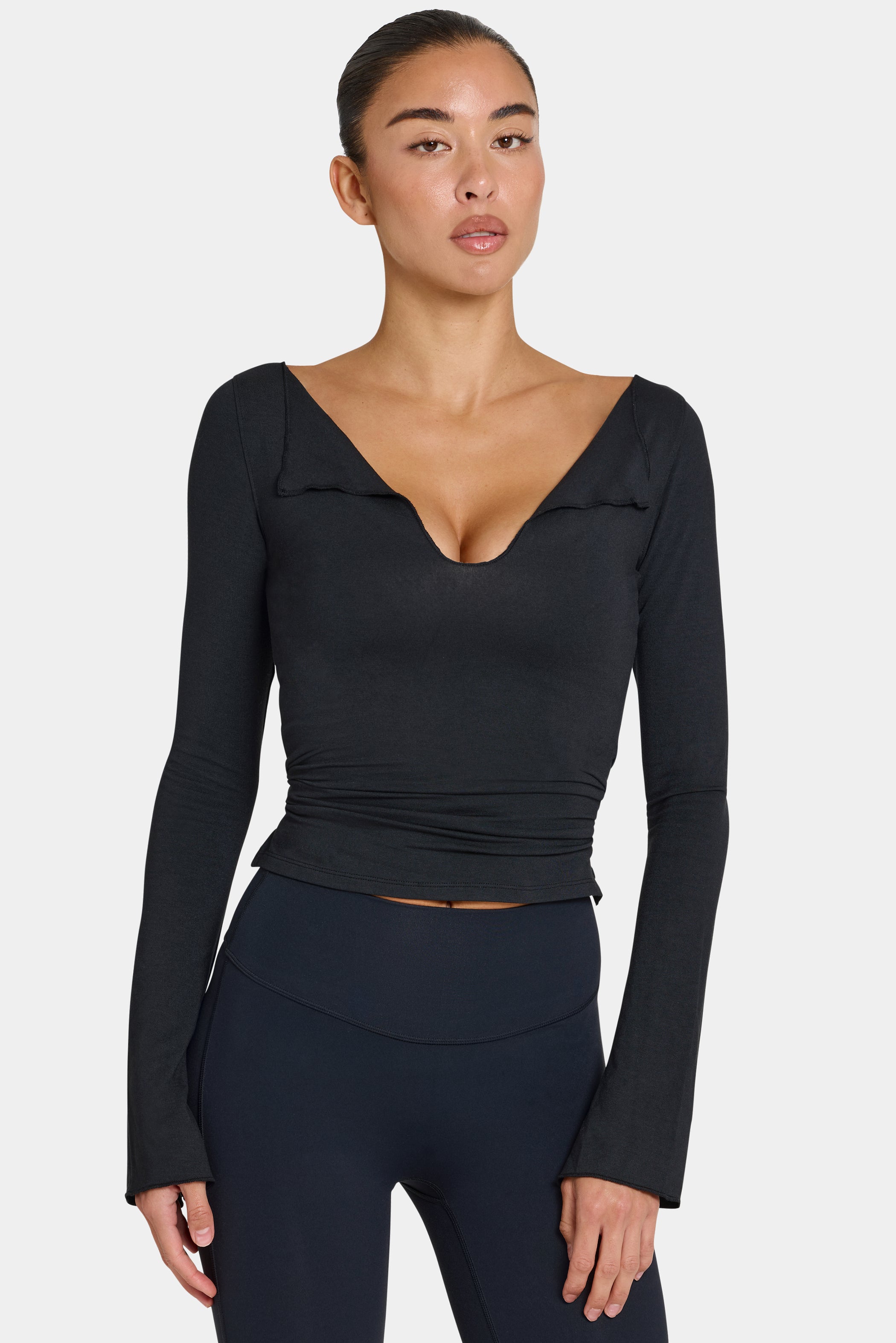 ButterCloud™ Long-Sleeve Top in Black