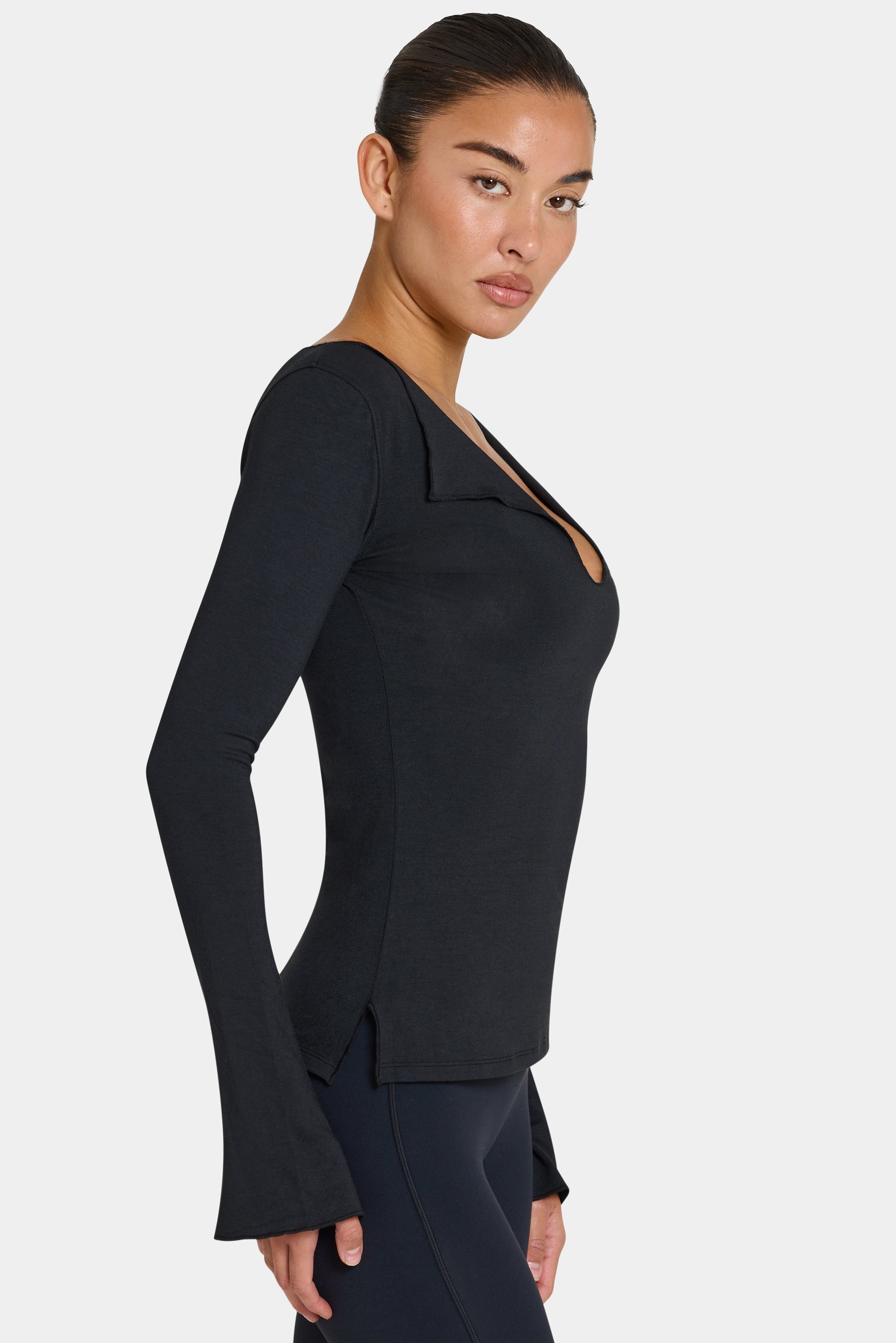 ButterCloud™ Long-Sleeve Top in Black