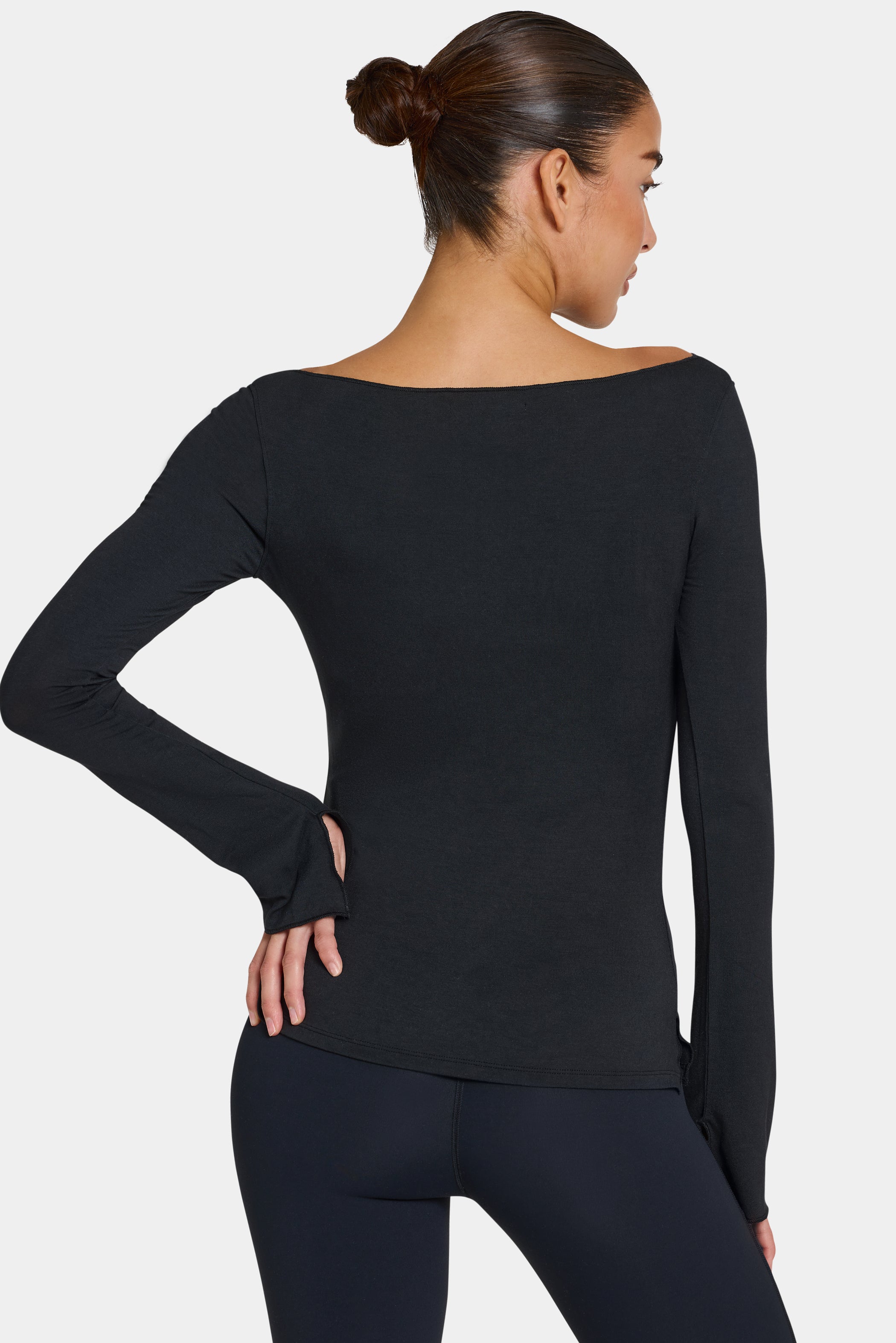 ButterCloud™ Long-Sleeve Top in Black - 2