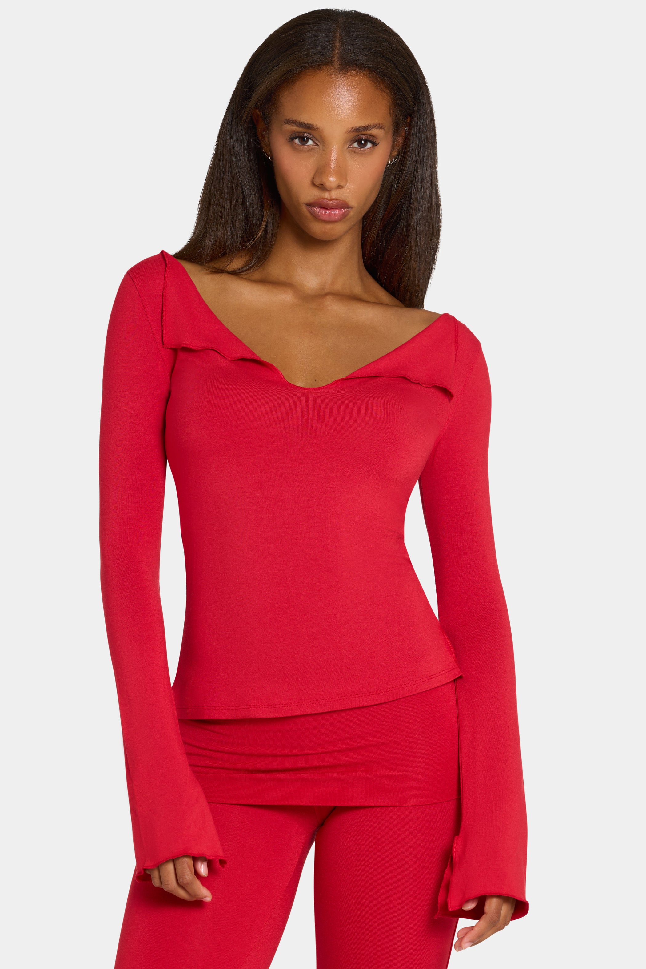 ButterCloud™ Long-Sleeve Top in Chilli
