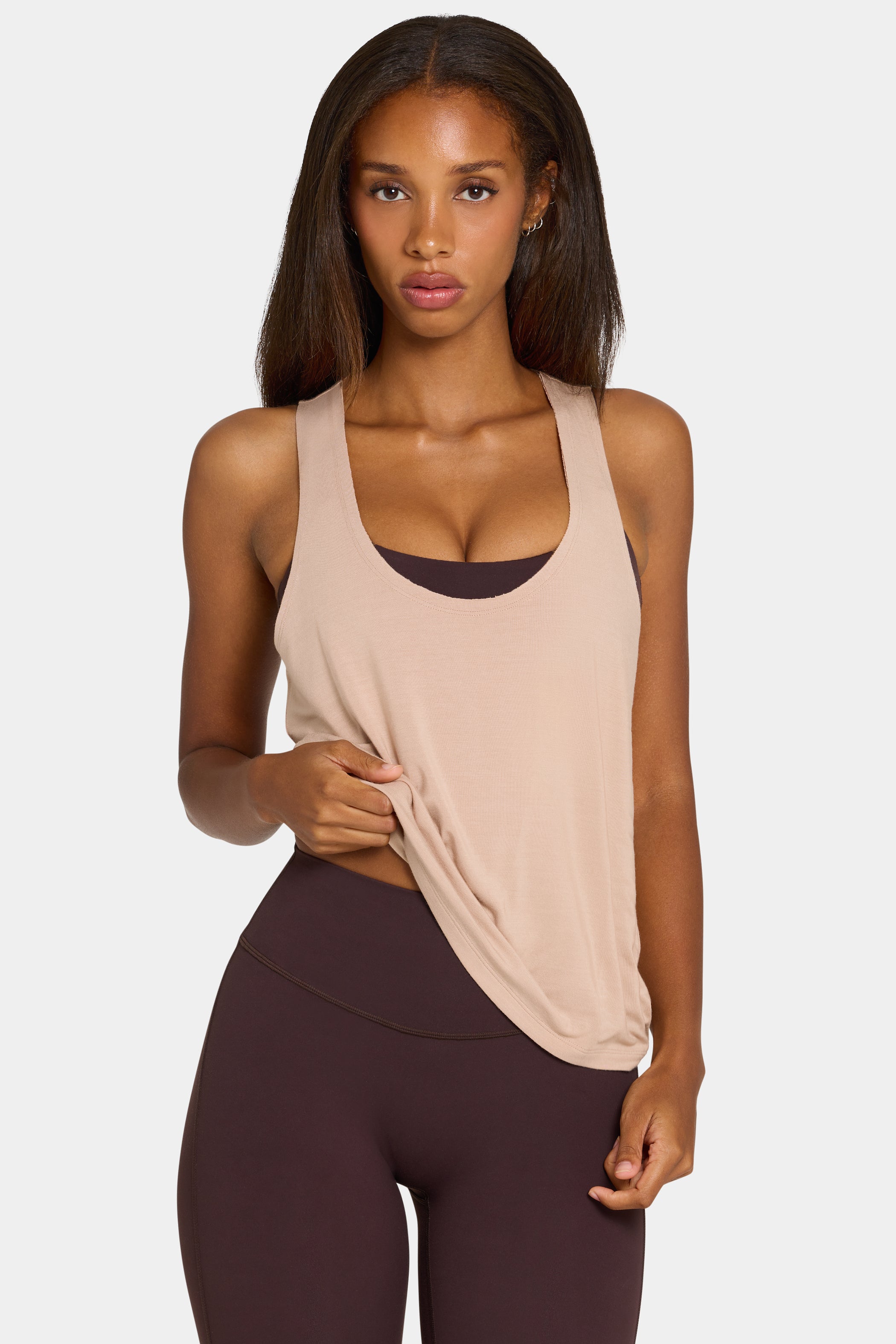 ButterCloud™ Slouchy Tank Top in Oatmeal - 1