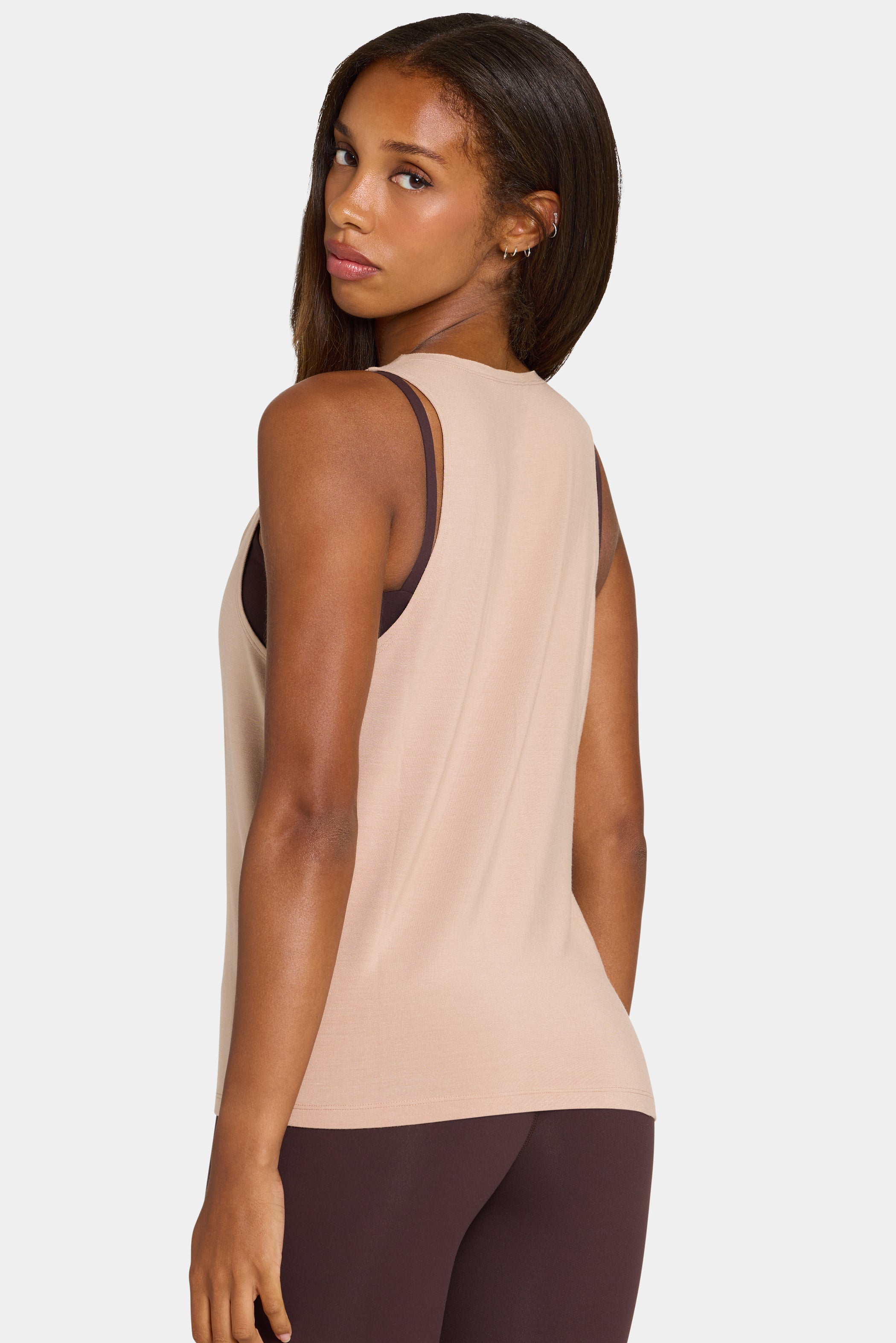 ButterCloud™ Slouchy Tank Top in Oatmeal - 2