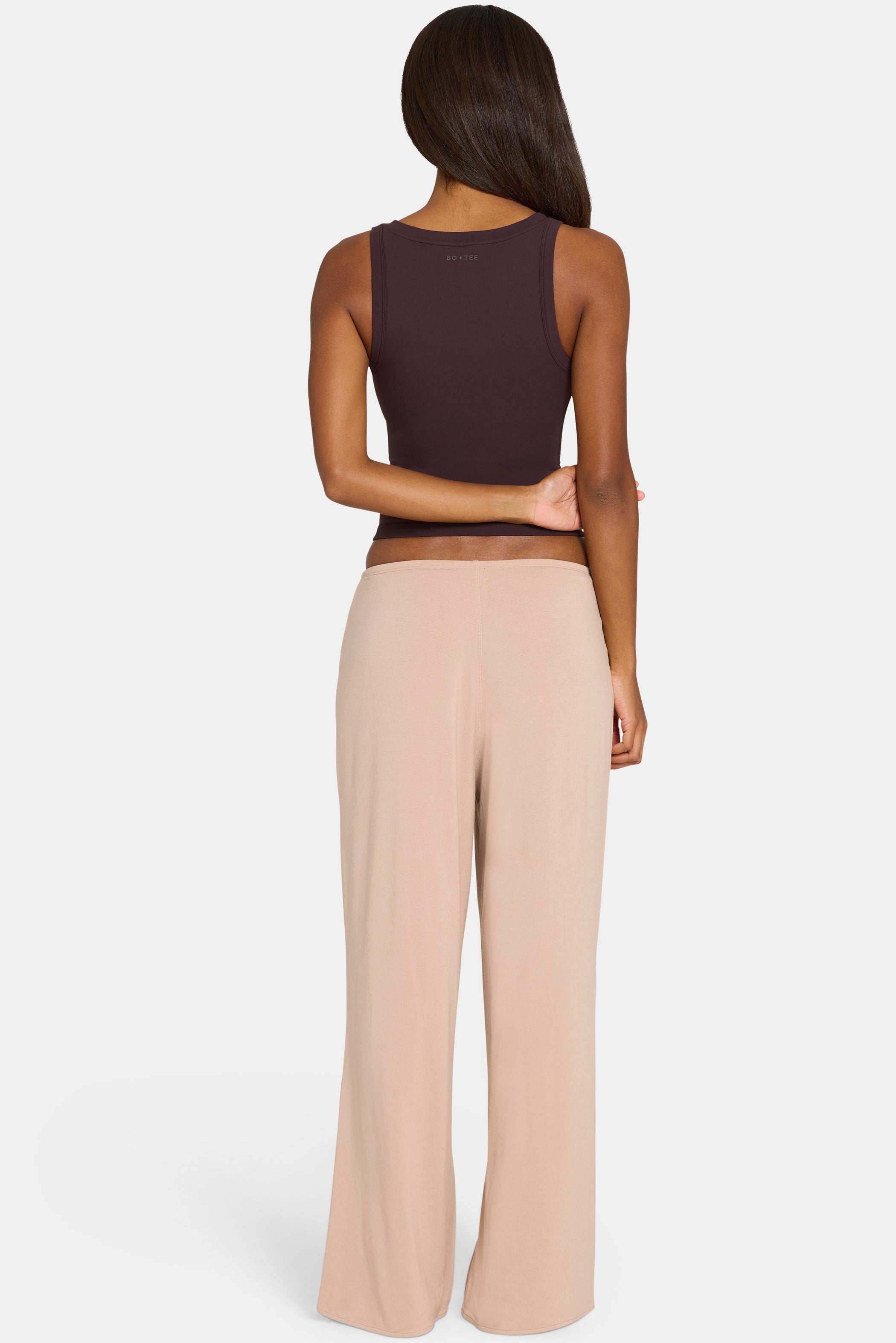 ButterCloud™ Tie-Waist Wide-Leg Trousers in Oatmeal - 2