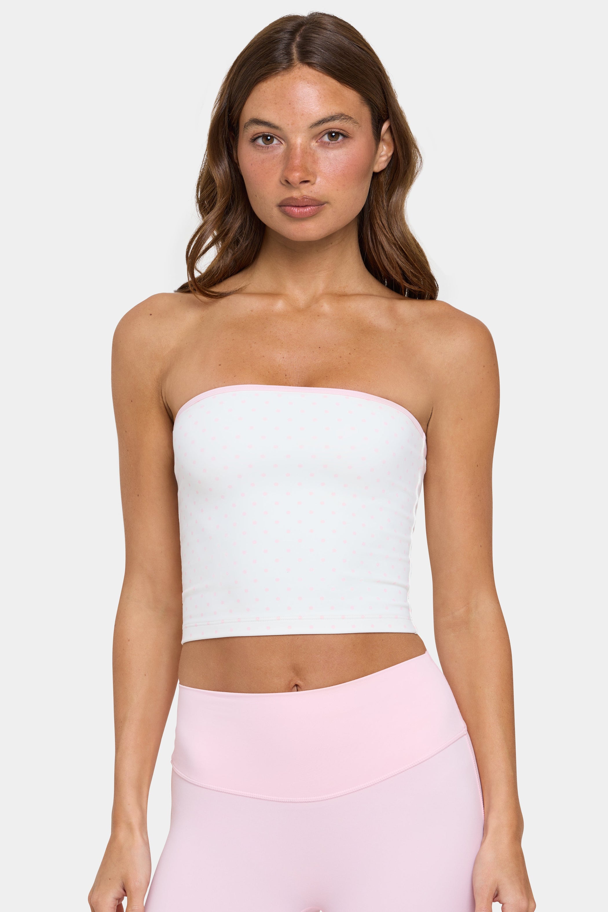 Soft Active Bandeau Top in Cotton Candy - 1