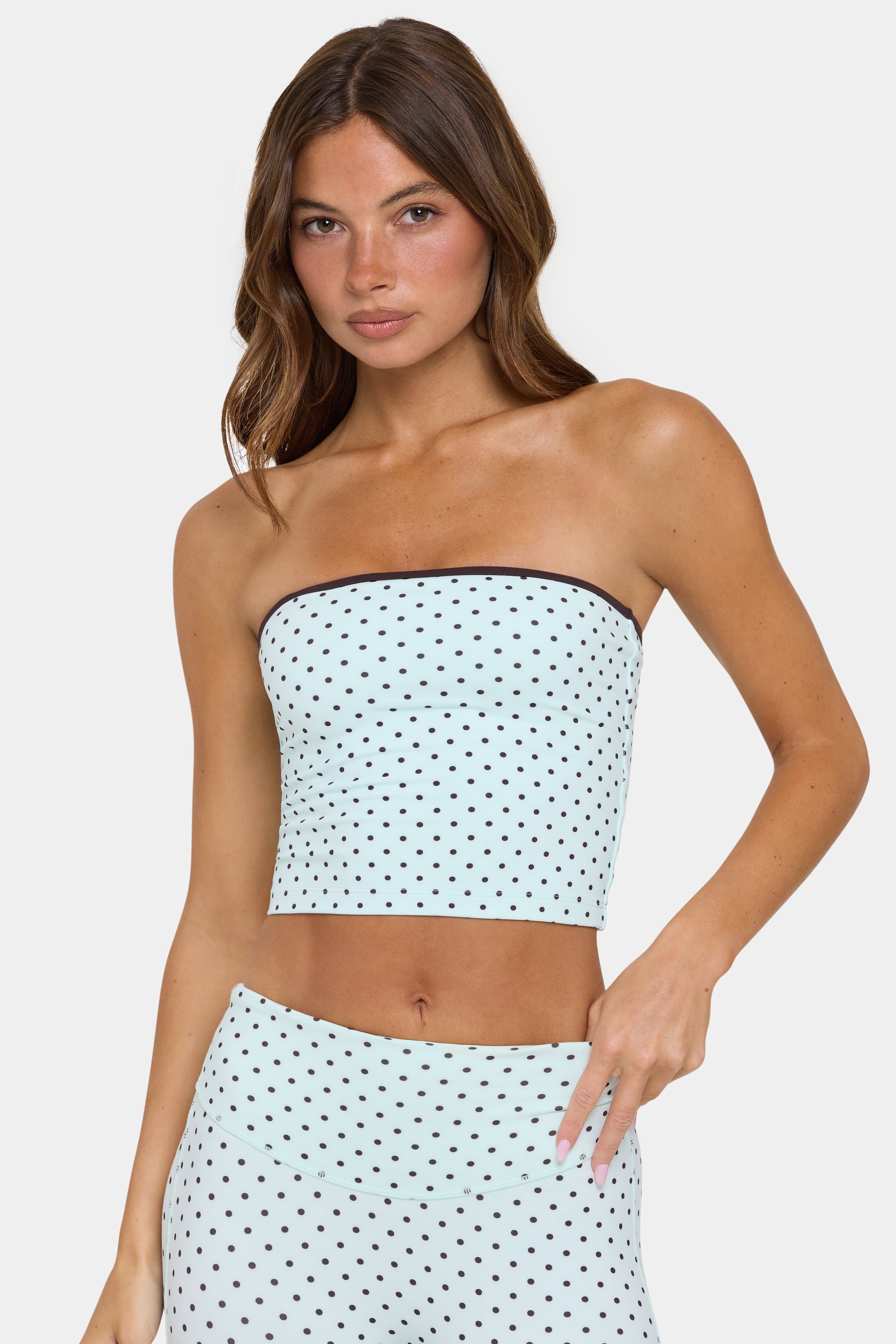 Soft Active Bandeau Top in Mint Chip - 1