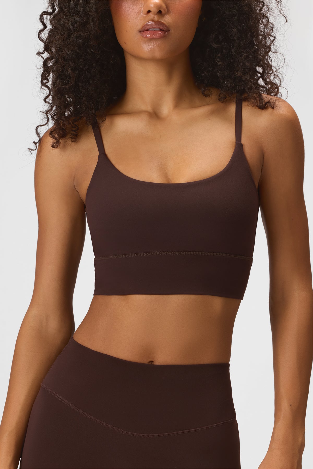 Soft Active High-Impact Sports Bra in Espresso