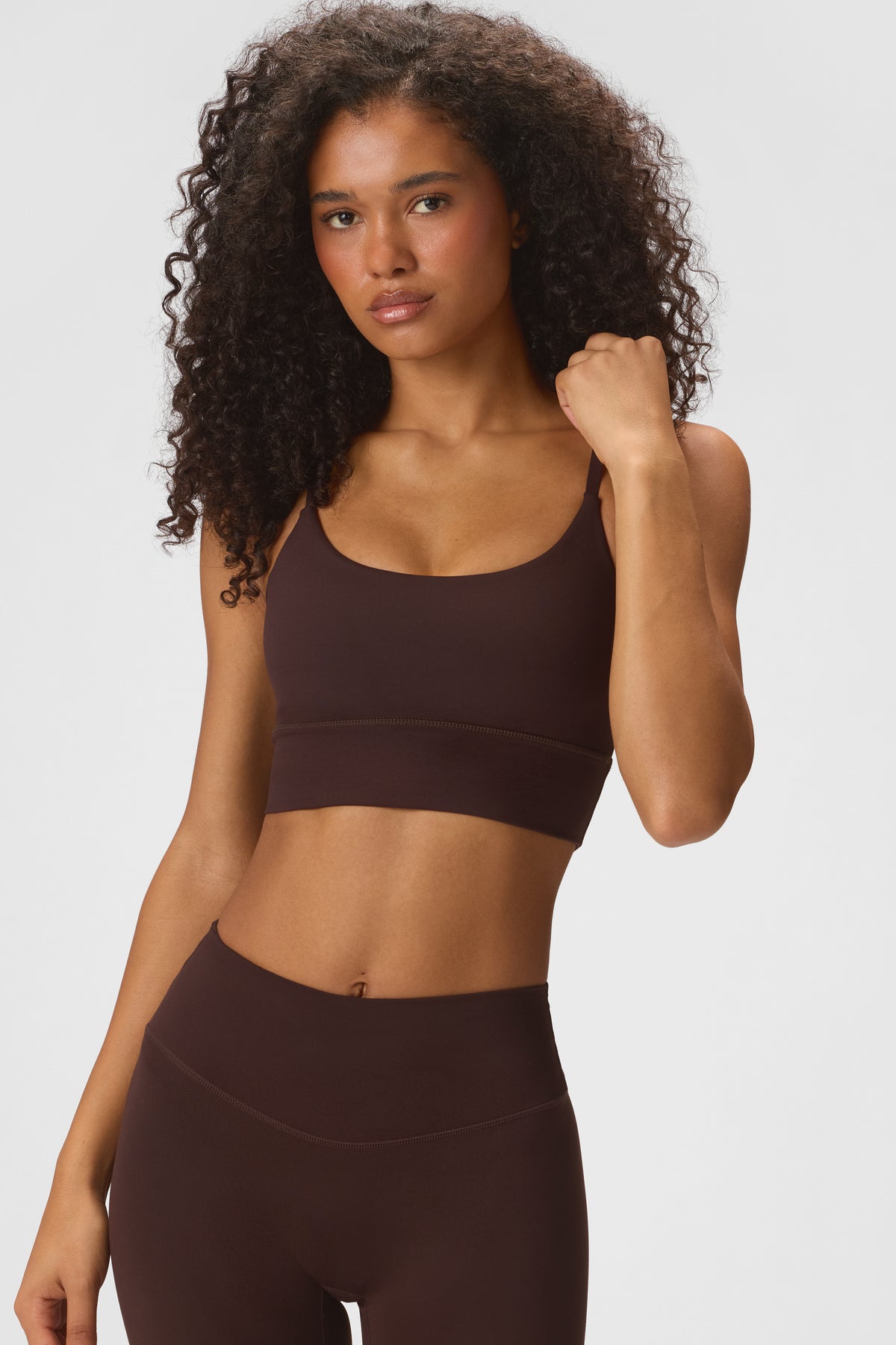 Soft Active High-Impact Sports Bra in Espresso