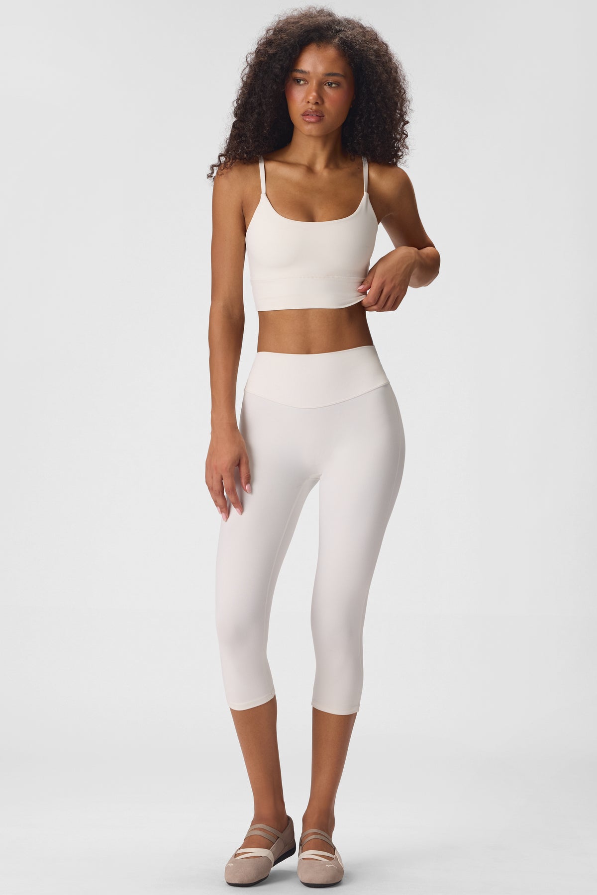 Soft Active High-Impact Sports Bra in Vanilla