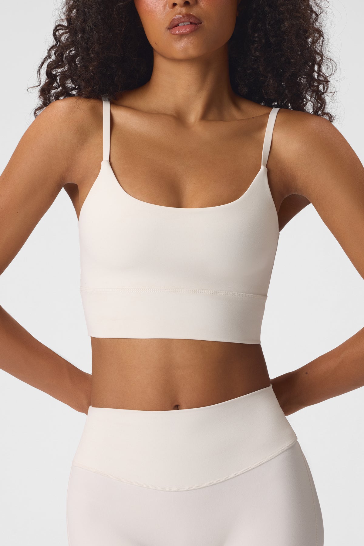 Soft Active High-Impact Sports Bra in Vanilla
