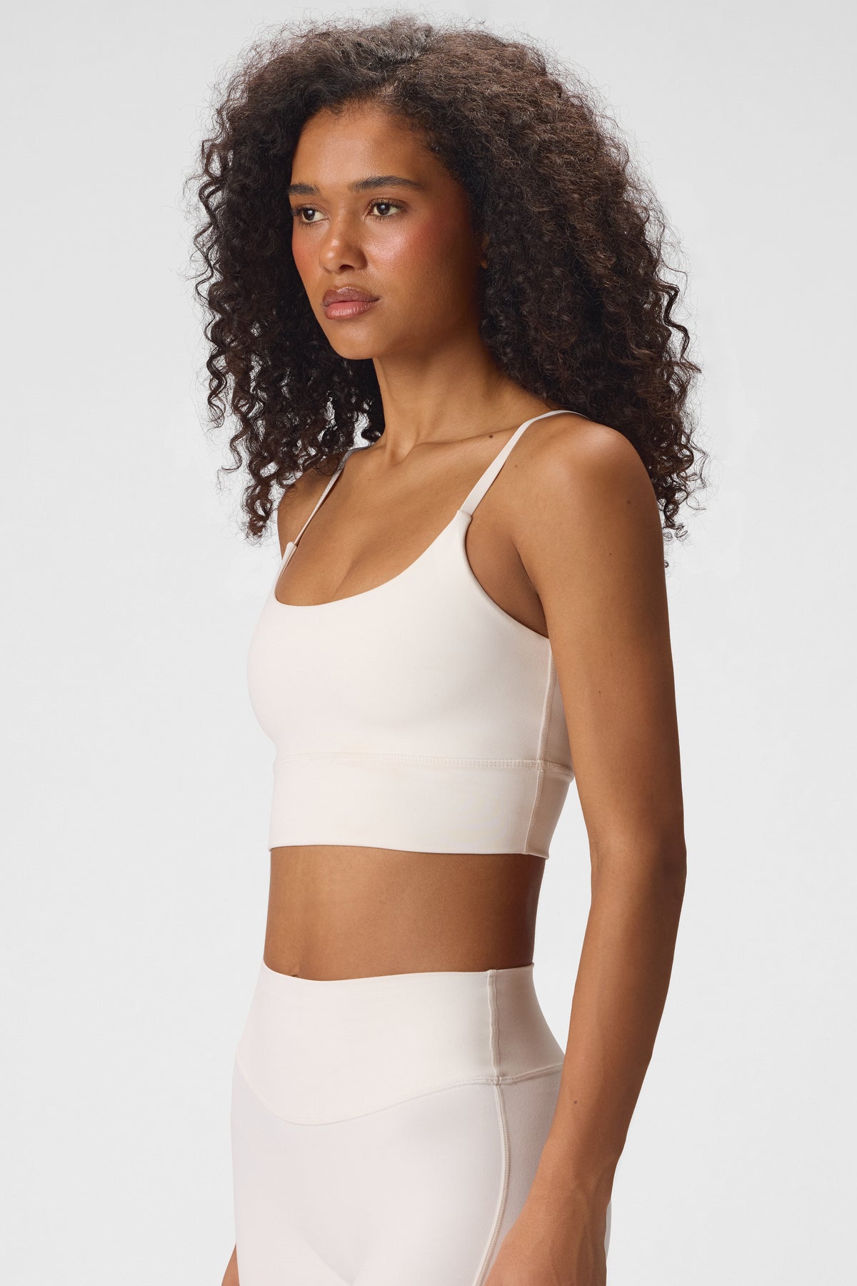 Soft Active High-Impact Sports Bra in Vanilla