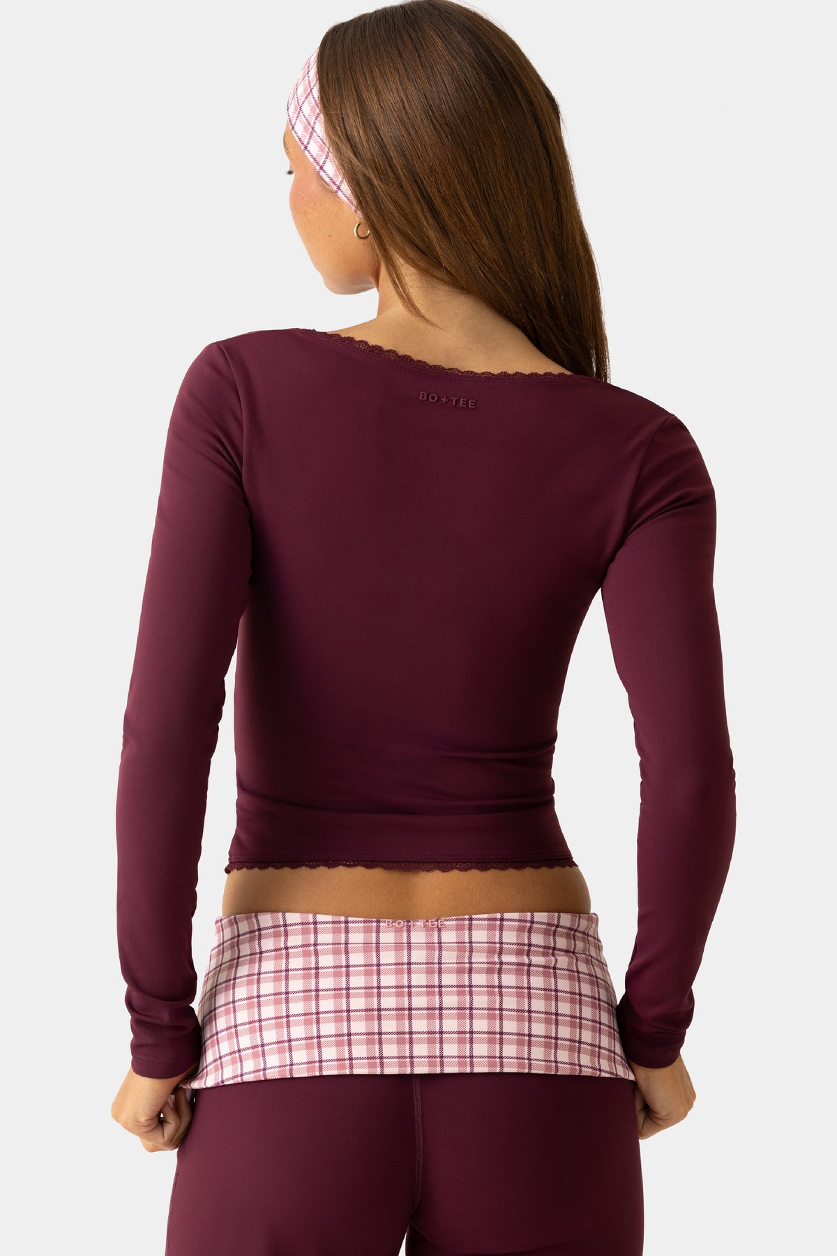 Soft Active Long-Sleeve Top in Plum