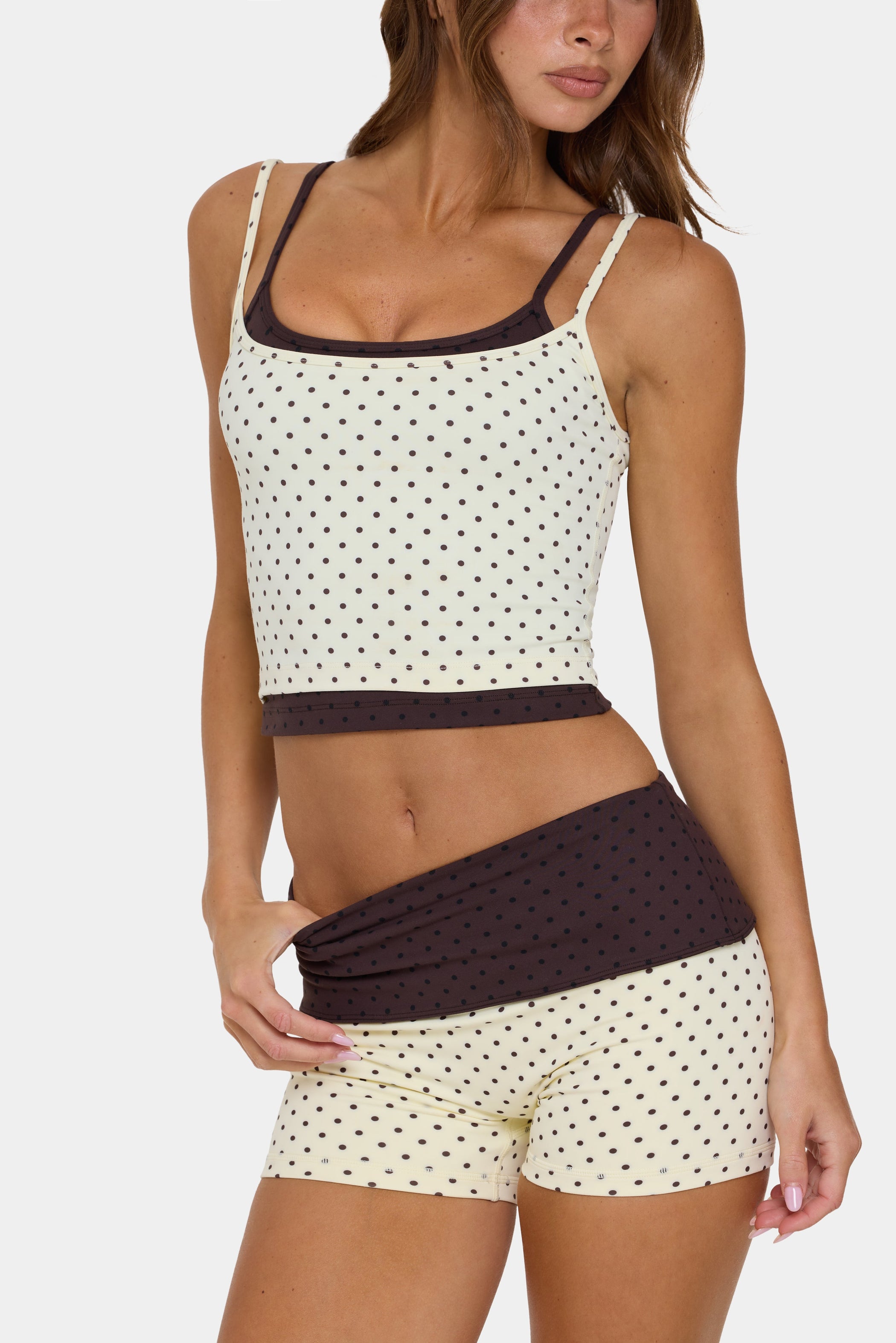 Soft Active Double-Layer Tank Top in Cookie Butter - 2