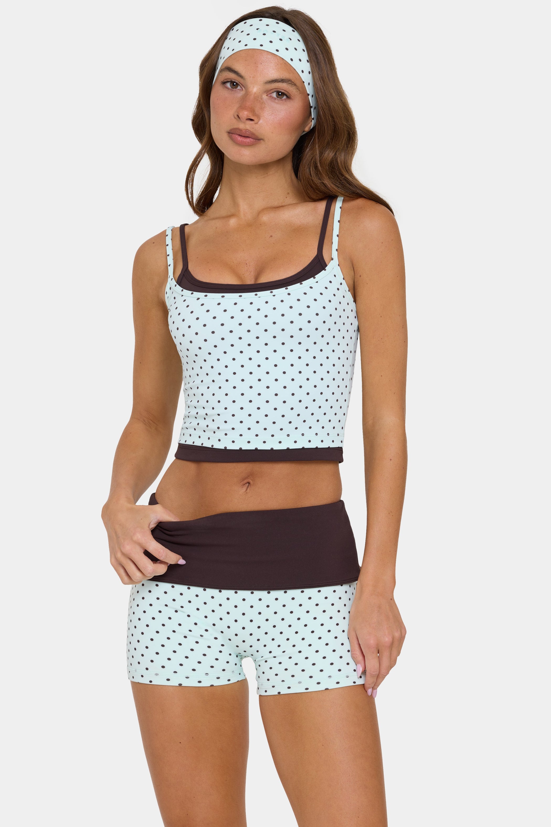Soft Active Double-Layer Tank Top in Mint Chip - 2