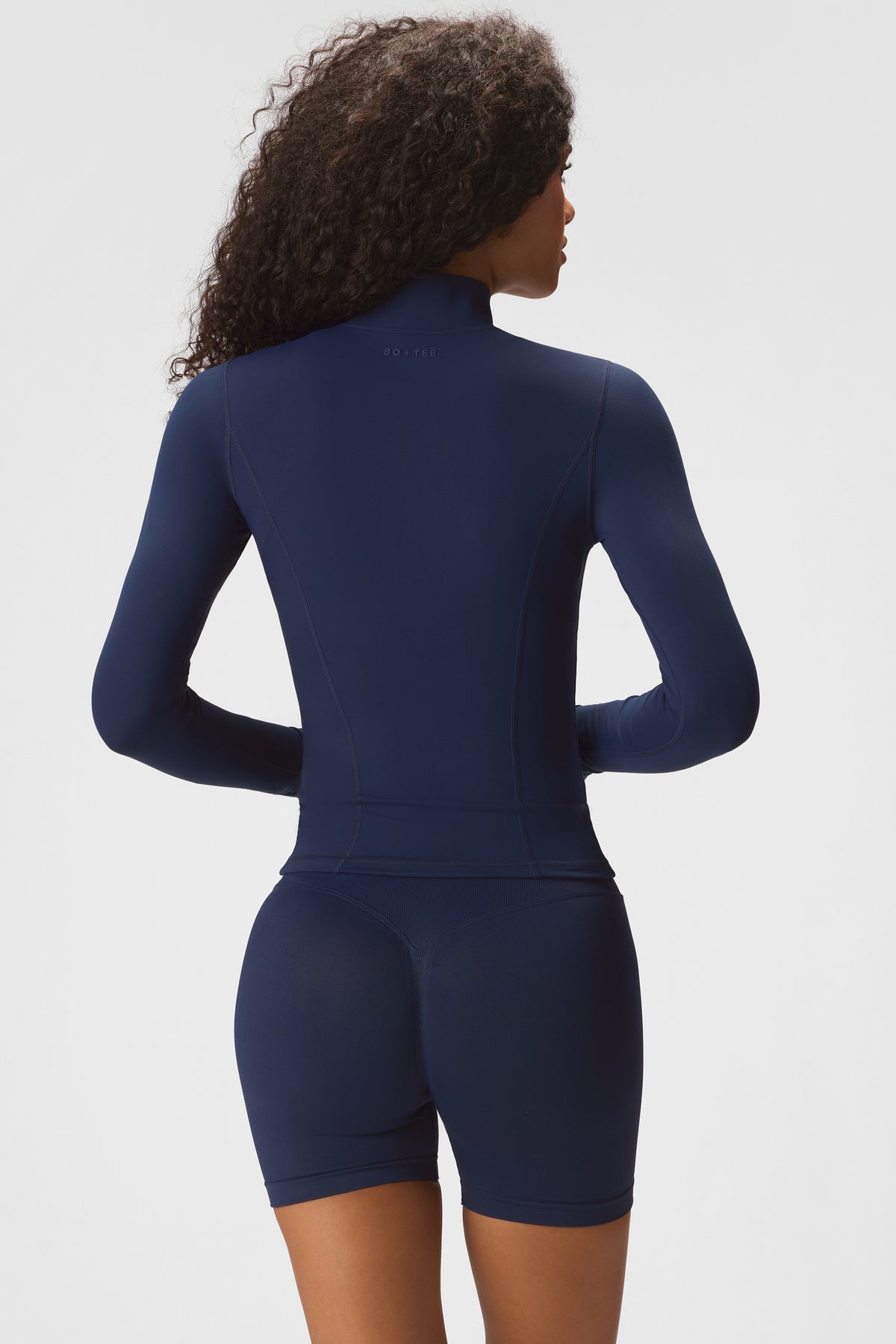 Soft Active Zip-Up Jacket in Midnight Navy