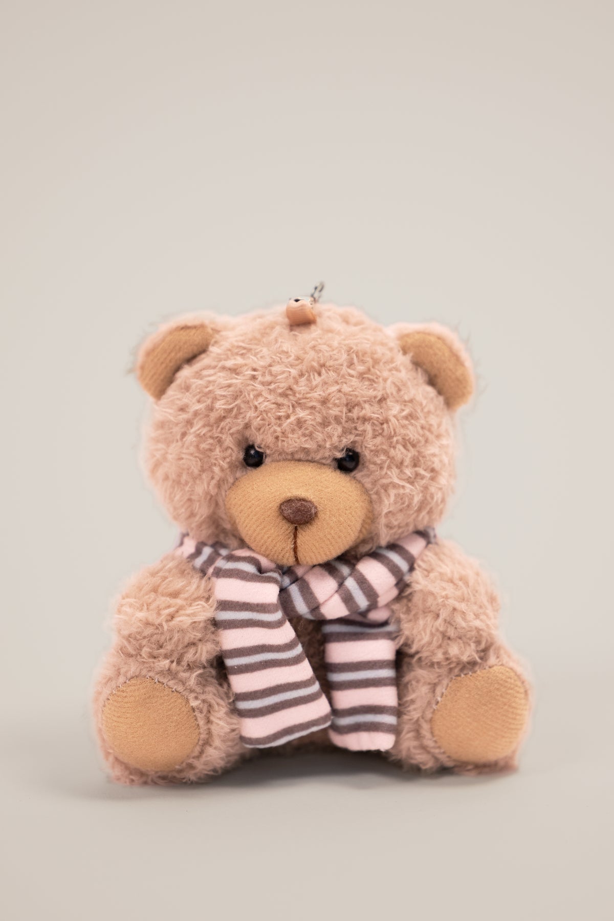 Teddy Keychain in Chestnut Stripe