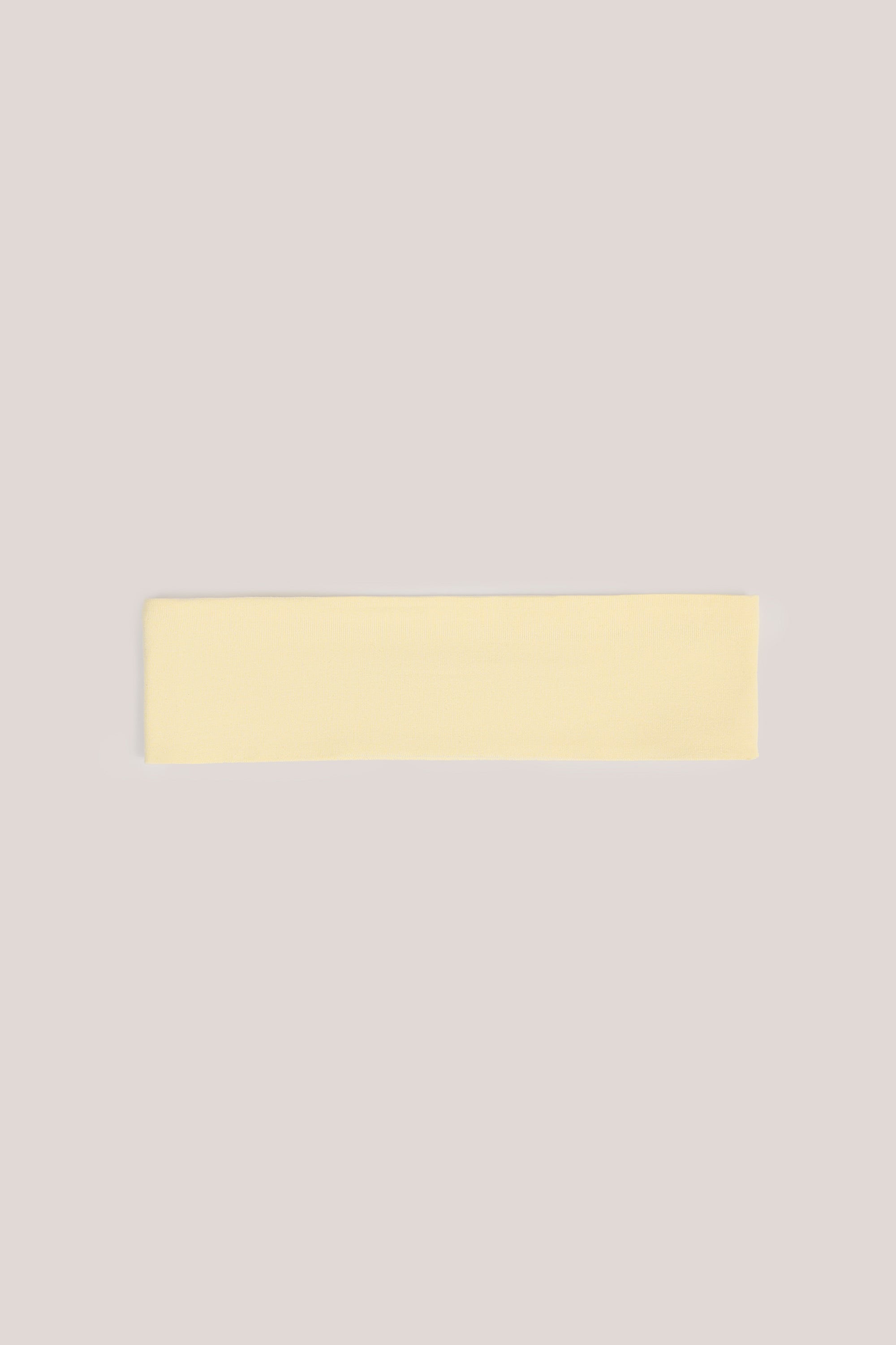 Modal Ribbed Headband in Buttercream Yellow - 2